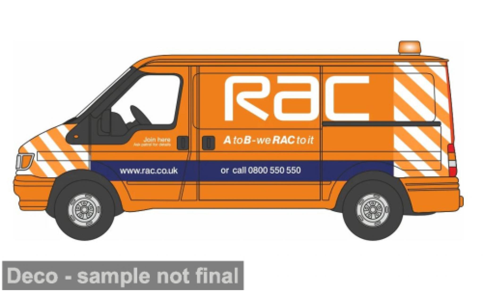 Ford Transit 1/76 Oxford MK IV oranje RAC 1:76 modelauto