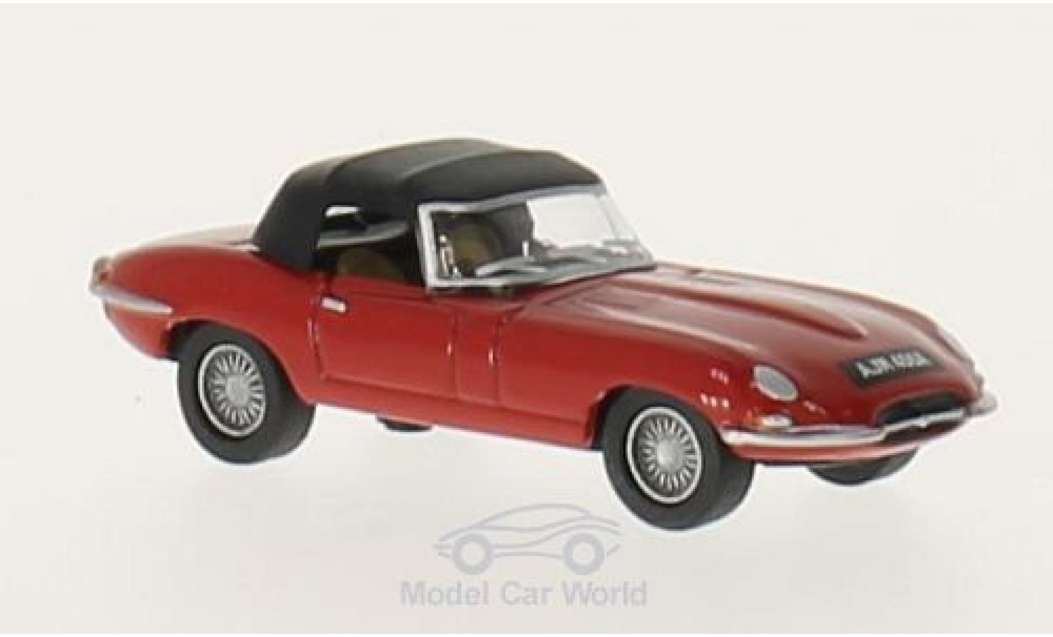 Jaguar E-Type 1/76 Oxford DHC rood/zwart RHD modelauto