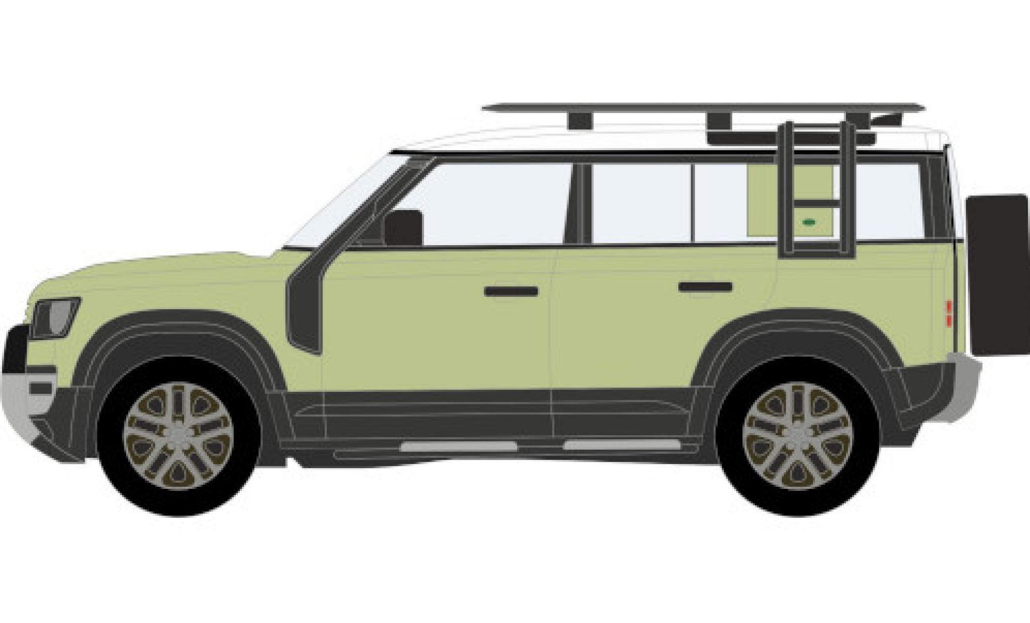 Land Rover Defender 1/76 Oxford 110 Explorer metallic groen modelauto