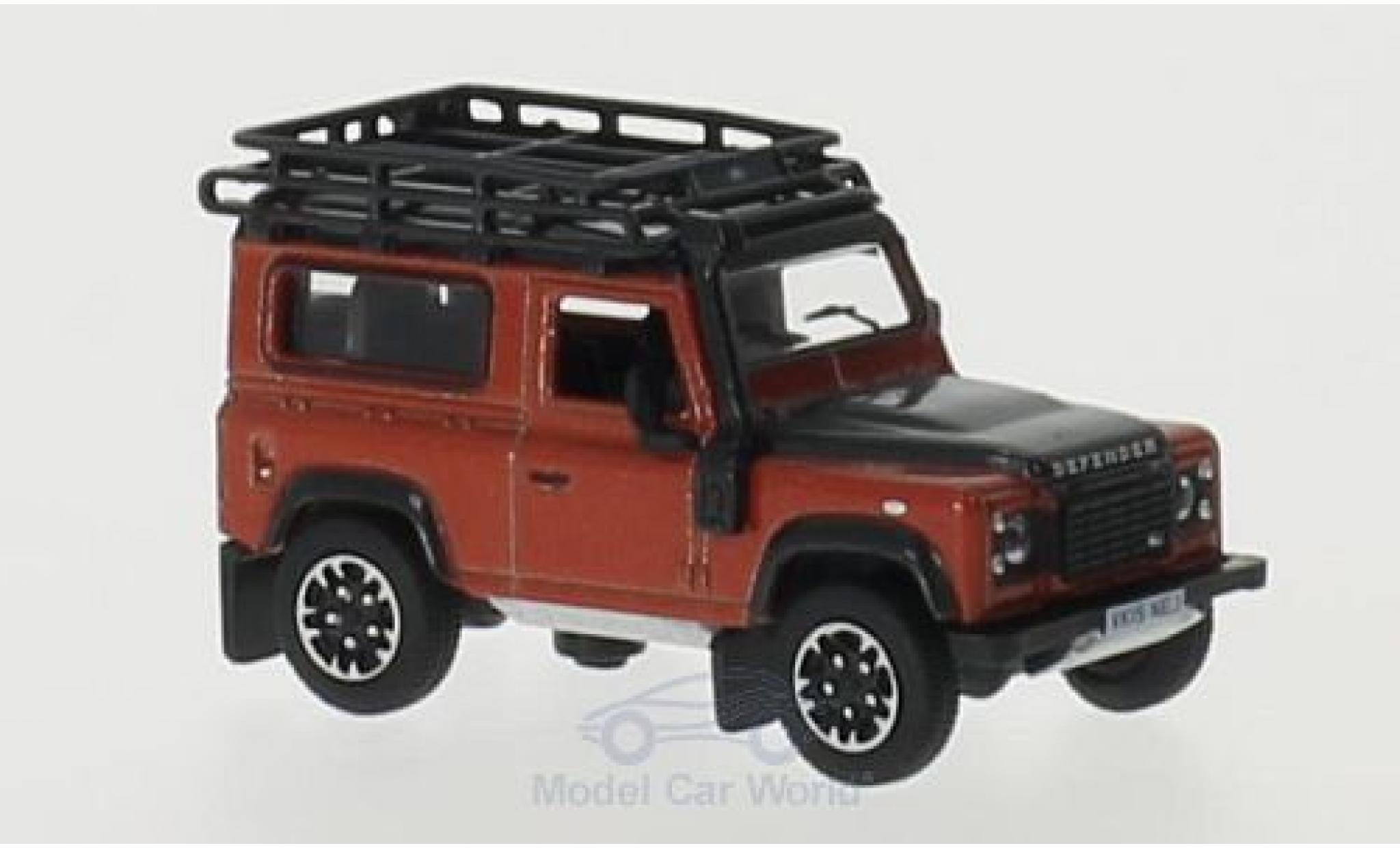 Land Rover Defender 1/76 Oxford 90 oranje RHD Station Wagon modelauto