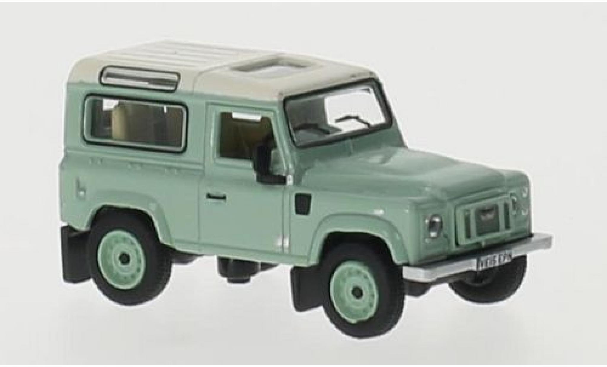 Land Rover Defender 1/76 Oxford 90 groen/beige RHD Station Wagon modelauto