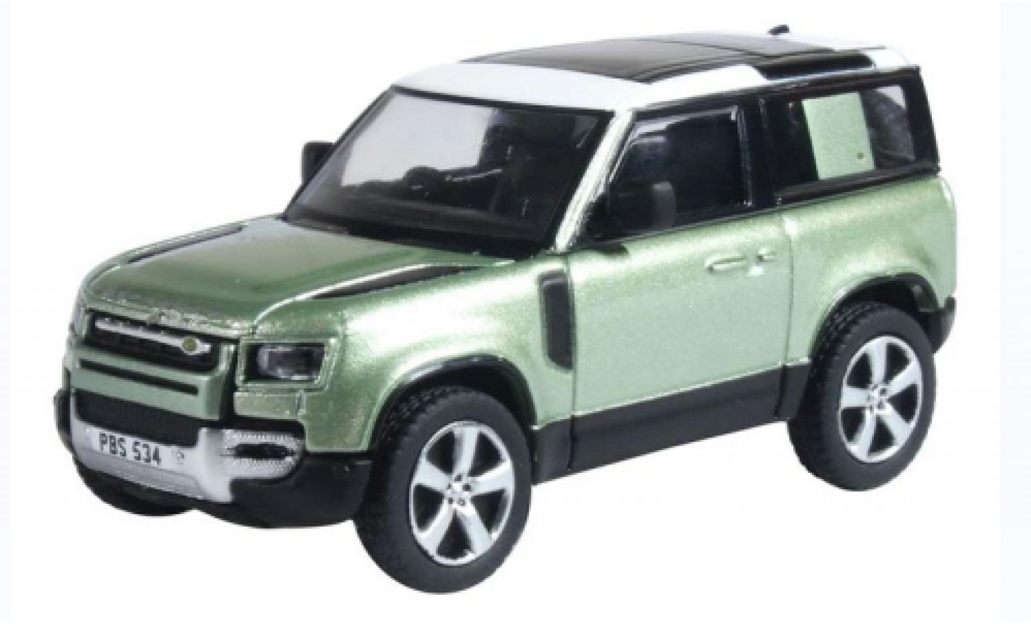 Land Rover Defender 1/76 Oxford 90 (L663) groen/wit RHD 2020 modelauto