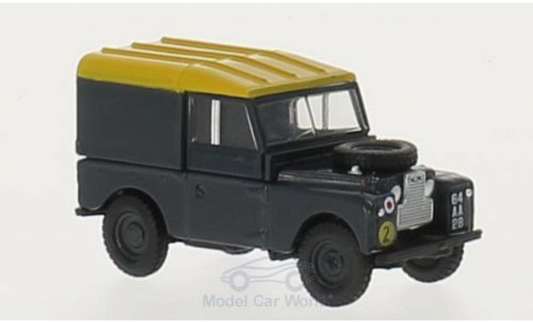 Land Rover Series 1 1/76 Oxford 88 Hard Back blauw/geel RHD RAF modelauto