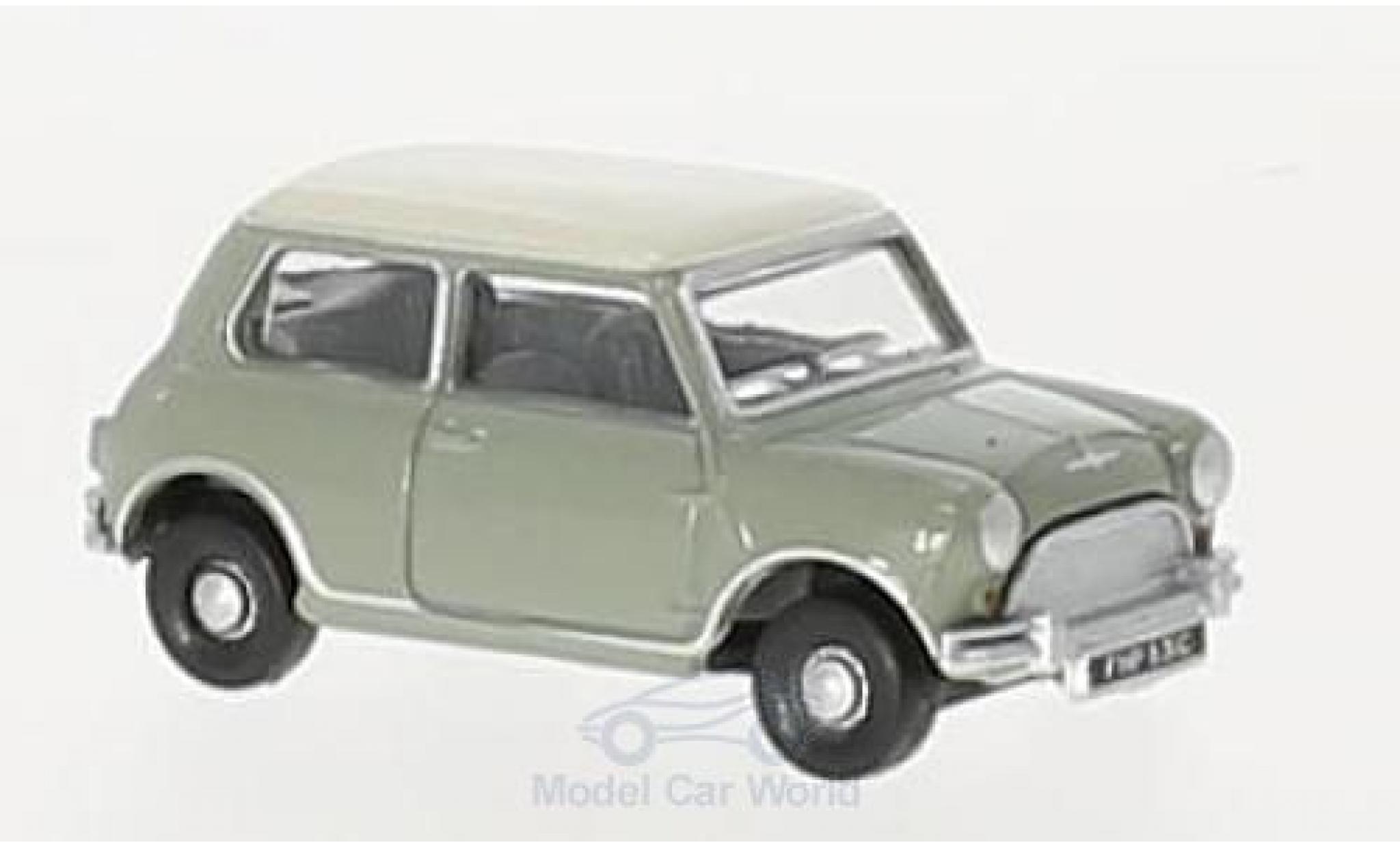 Mini Cooper D 1/76 Oxford grijs/beige RHD modelauto