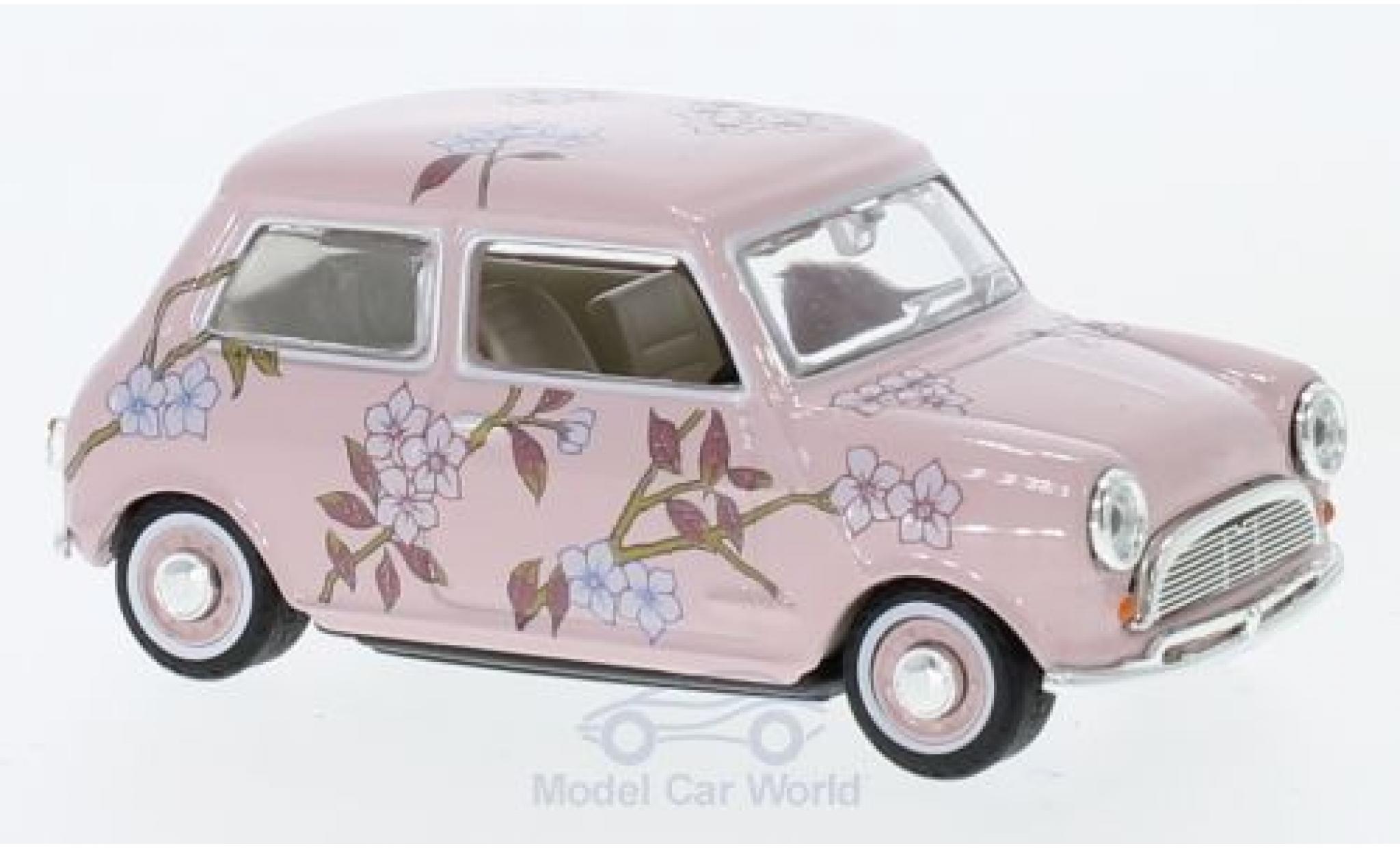 Mini Cooper S 1/43 Oxford roze/Dekor RHD modelauto
