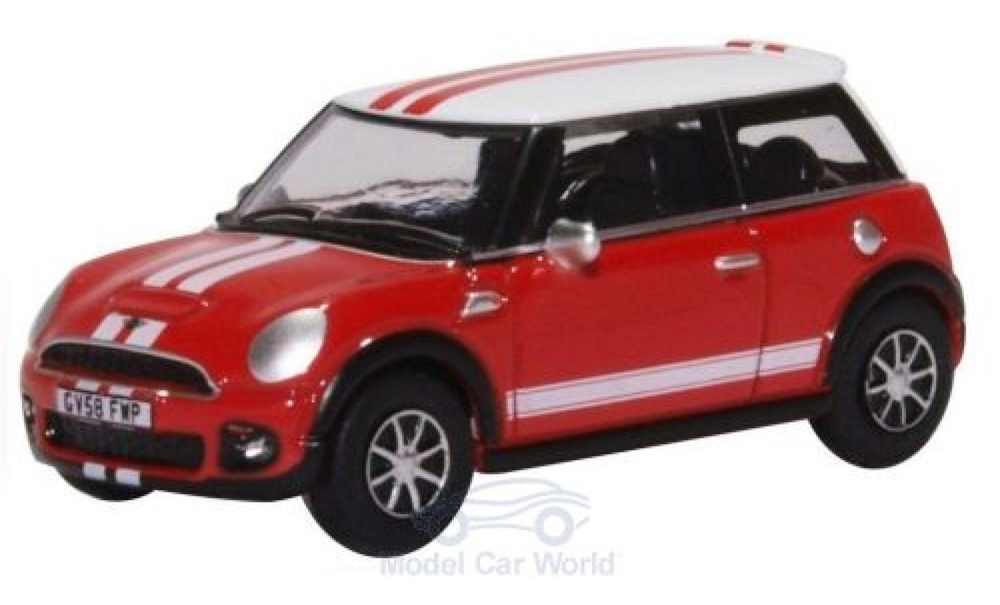 Mini Cooper 1/76 Oxford rood/wit modelauto