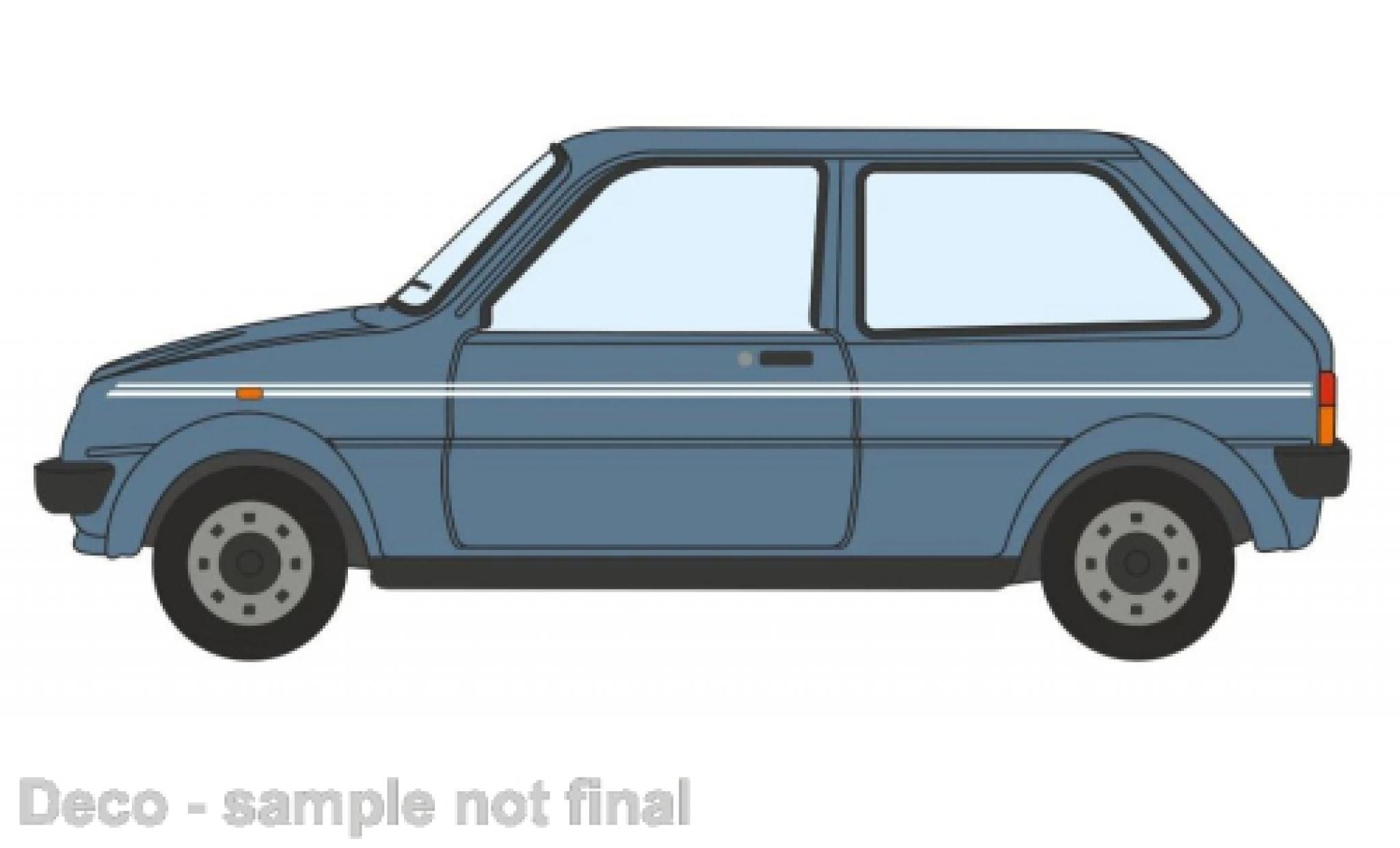 Austin Mini 1/76 Oxford Metro metallic blauw modelauto