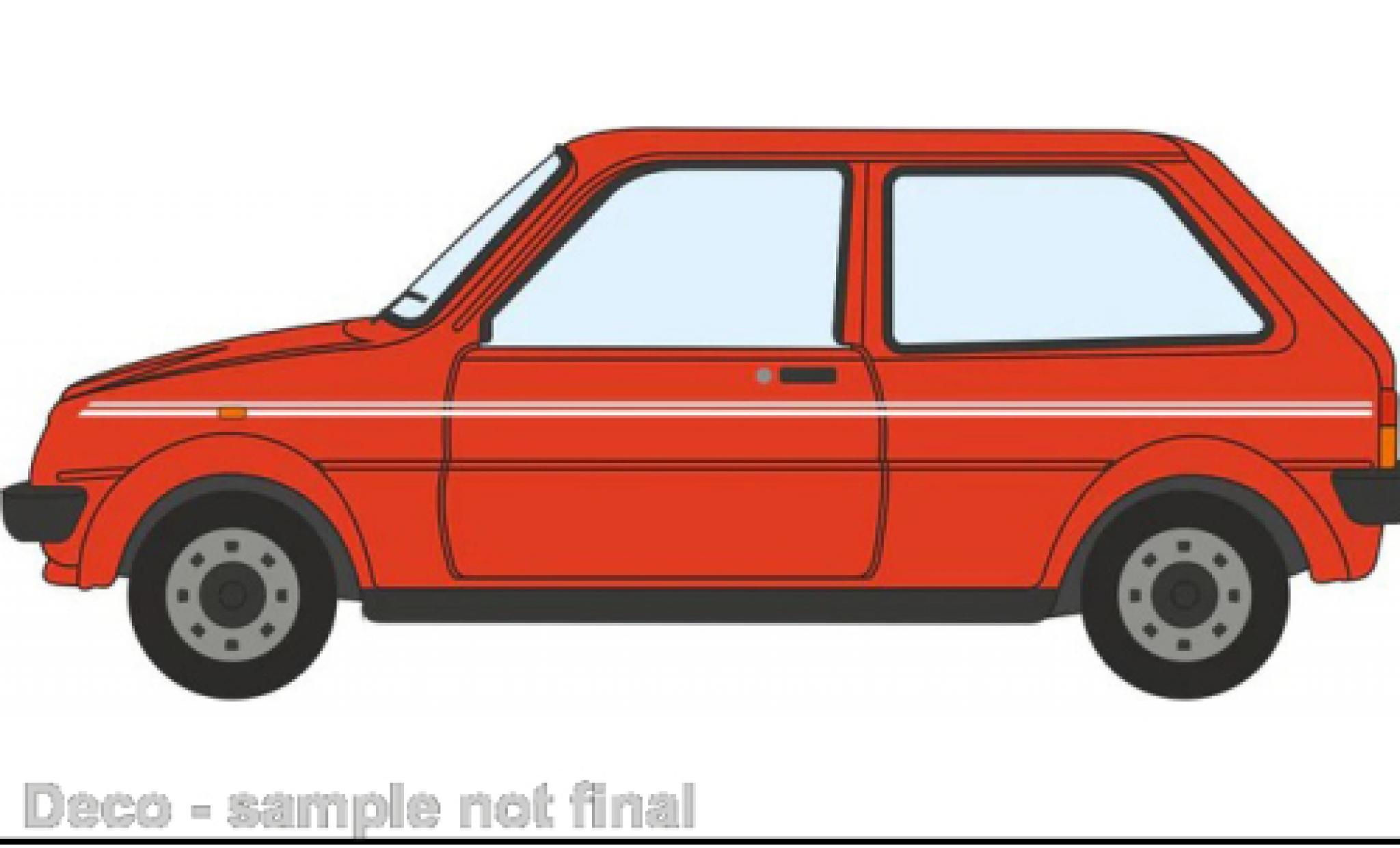 Austin Mini 1/76 Oxford Metro rood modelauto