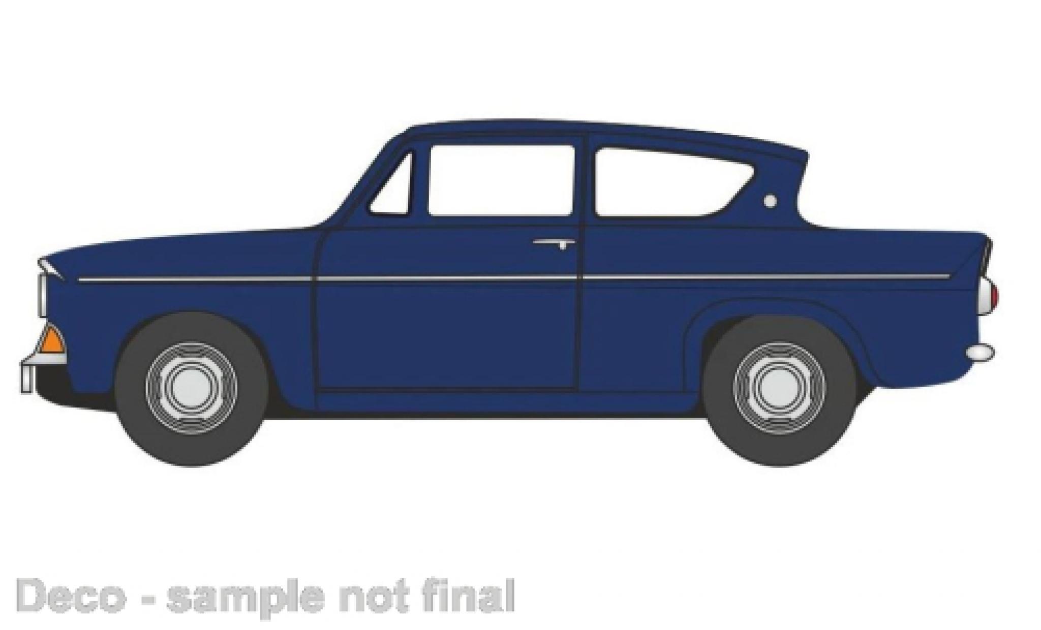 Ford Anglia 1/76 Oxford blauw fonc&eacute; modelauto