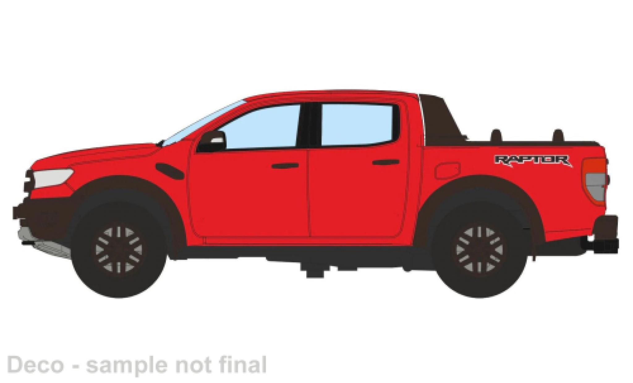 Ford Ranger 1/76 Oxford Raptor rood modelauto