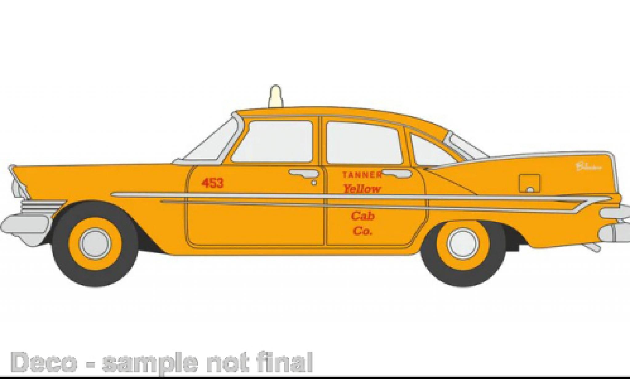 Plymouth Belvedere 1/87 Oxford Tanner Yellow Cab Co. Kalifornien 1959 modelauto