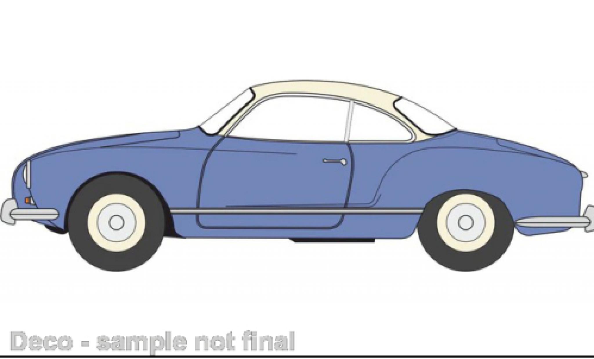 Volkswagen Karmann 1/76 Oxford Ghia paarsee/wit modelauto