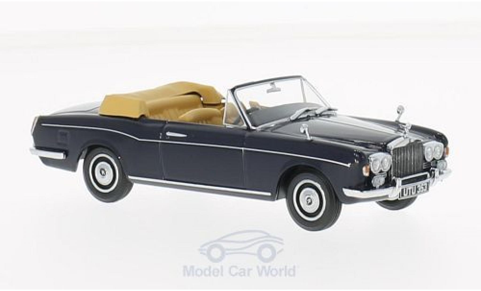 Rolls Royce Corniche 1/43 Oxford Cabriolet blauw RHD offen modelauto