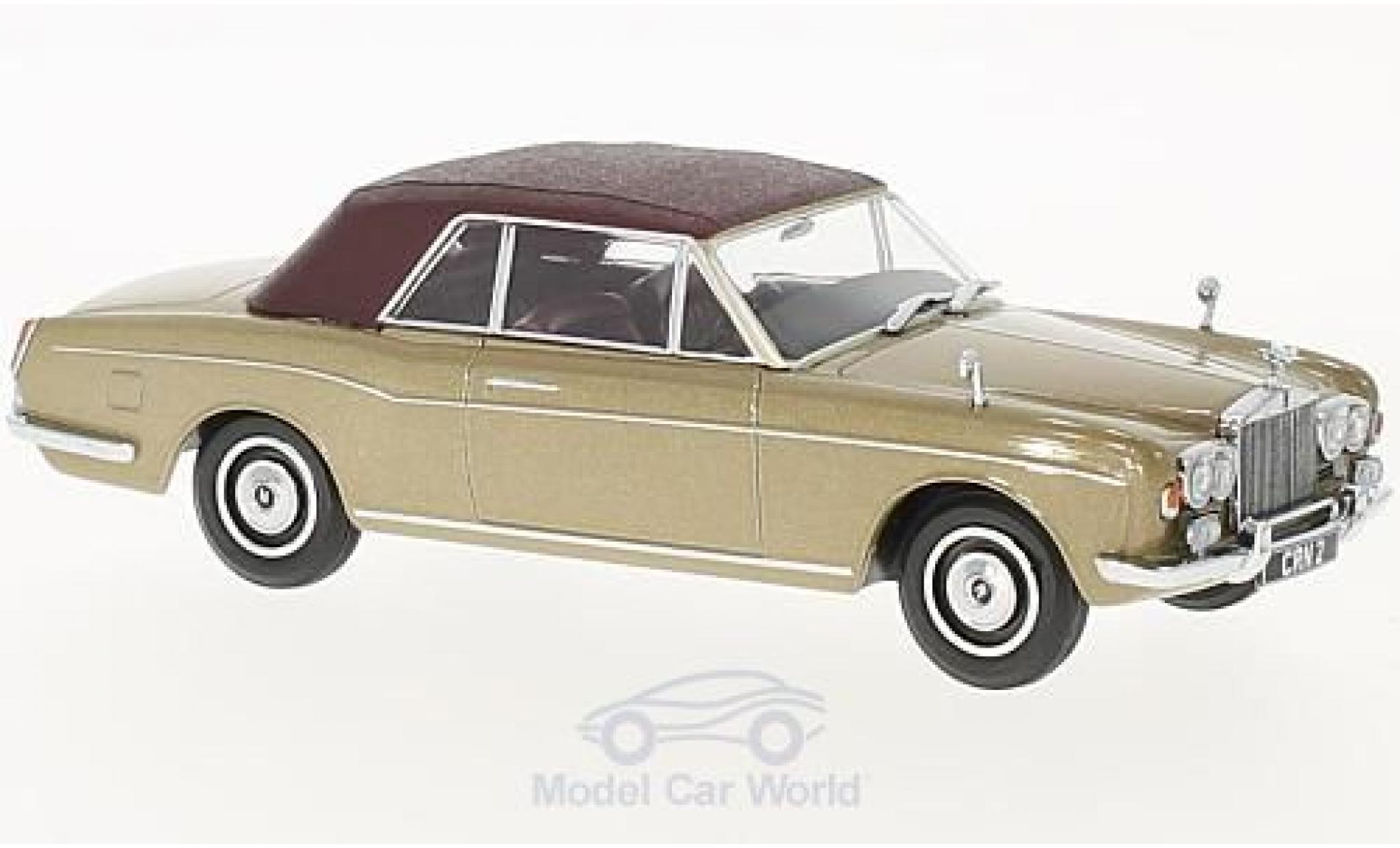 Rolls Royce Corniche 1/43 Oxford Cabriolet metallic beige/matt-rood RHD geschlossen modelauto