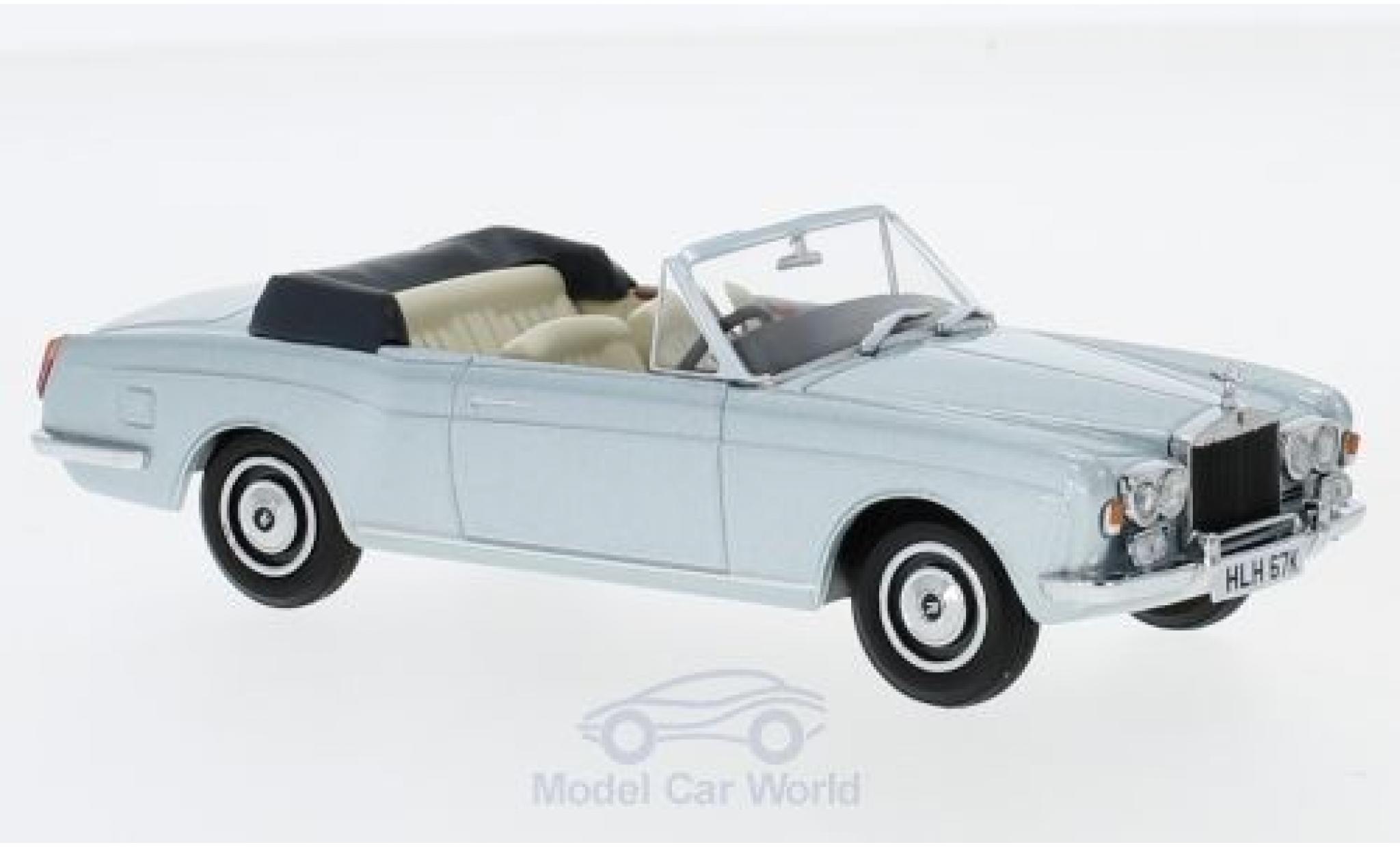 Rolls Royce Corniche 1/43 Oxford Cabriolet metallic blauw RHD modelauto