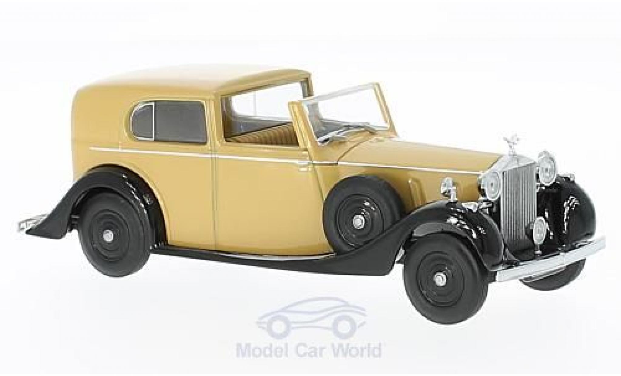 Rolls Royce Phantom 1/43 Oxford III Sedanca de Ville Mulliner bruin/zwart RHD modelauto