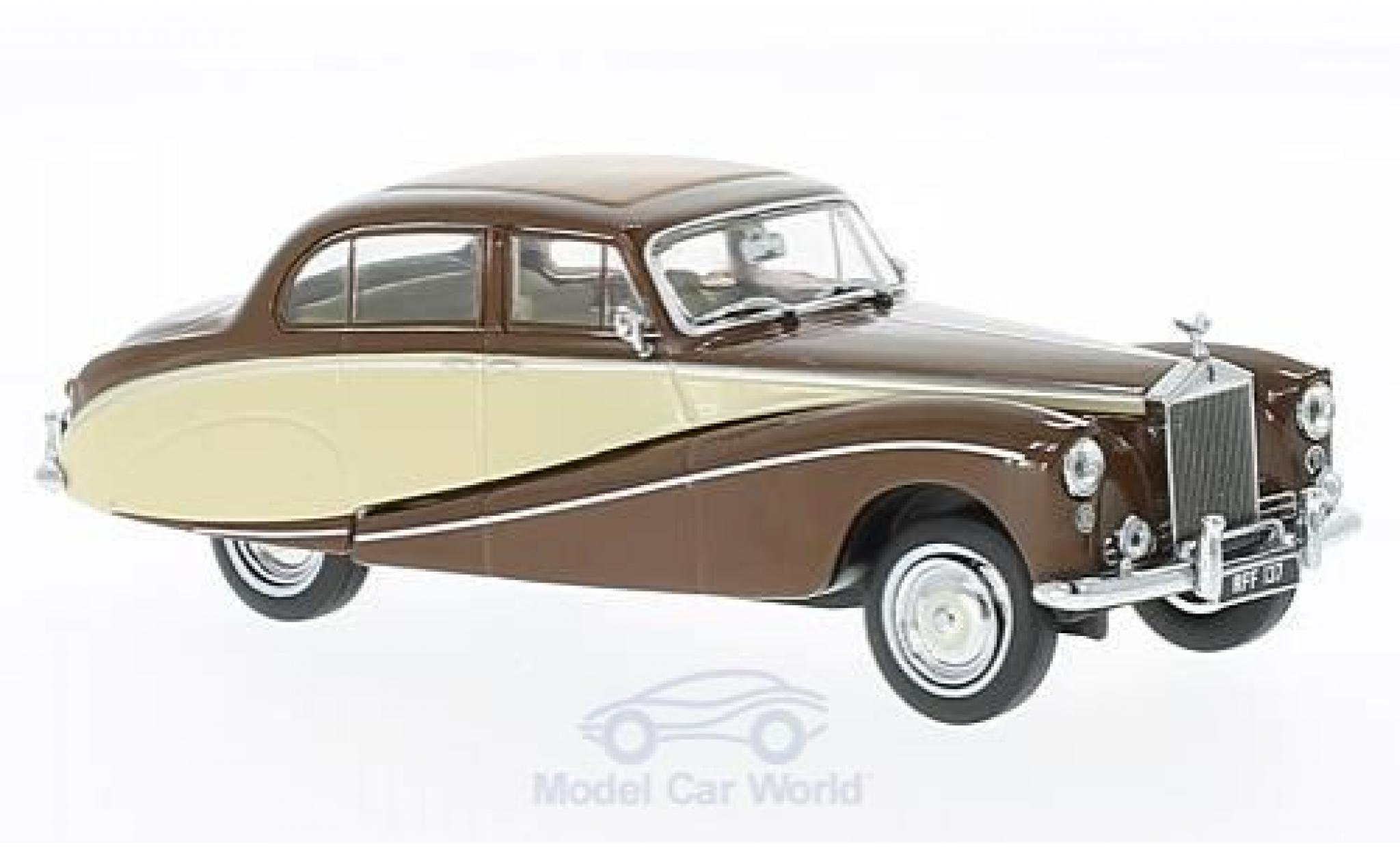 Rolls Royce Silver Cloud 1/43 Oxford Hooper Empress bruin/beige RHD modelauto
