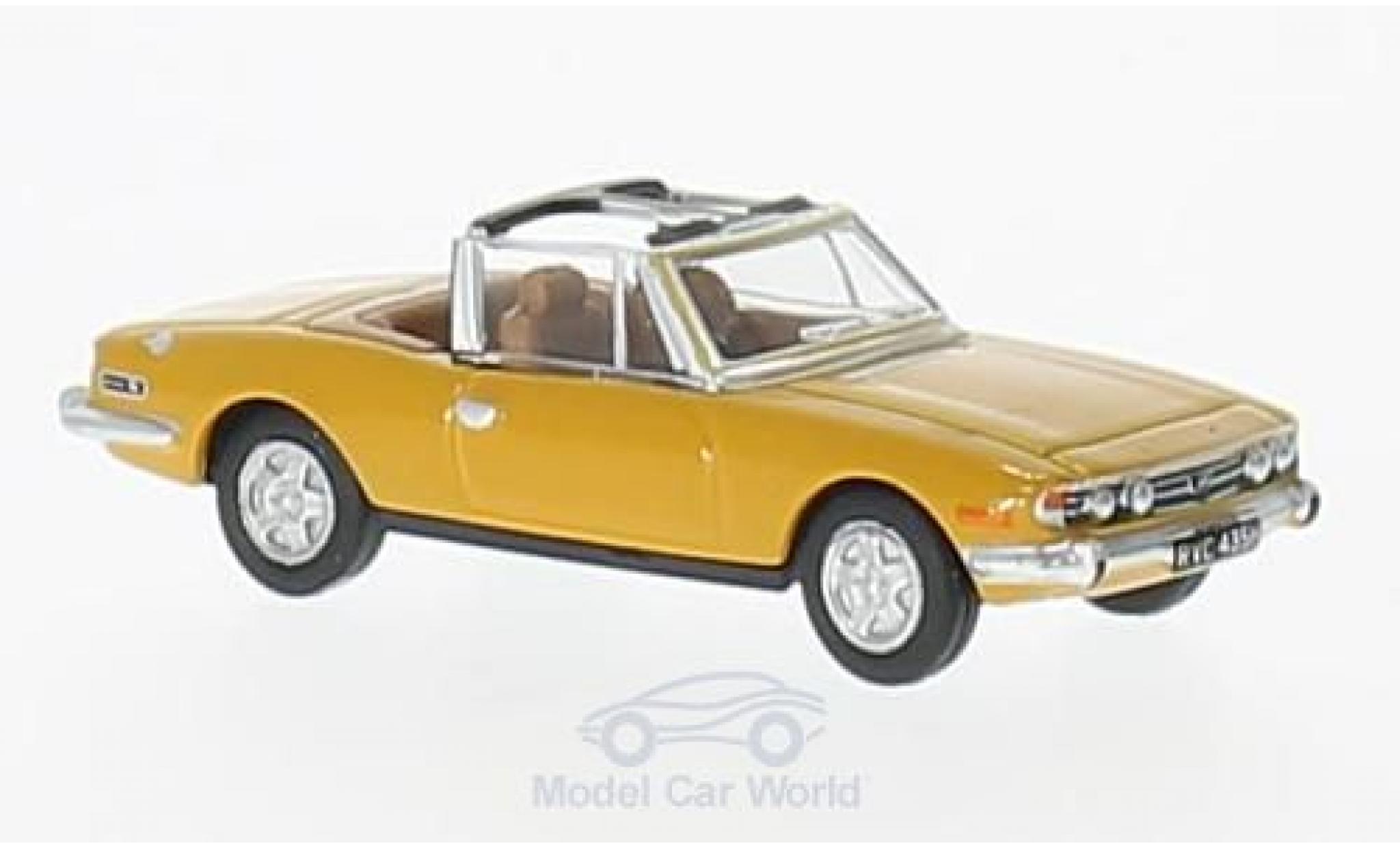 Triumph Stag 1/76 Oxford geel RHD modelauto