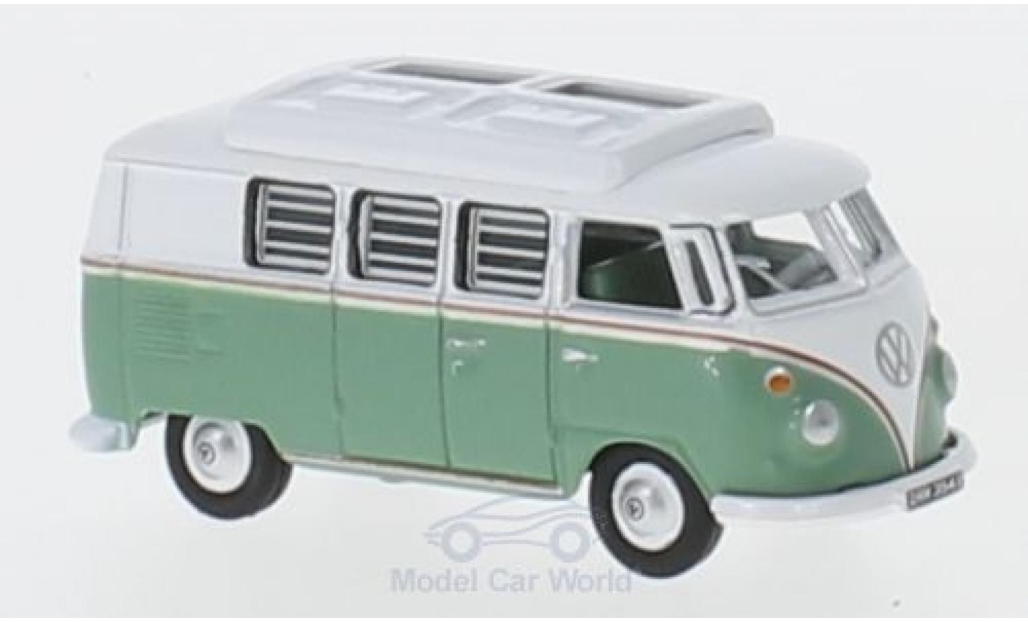 Volkswagen T1 A 1/76 Oxford Camper t&uuml;rkis/wit modelauto