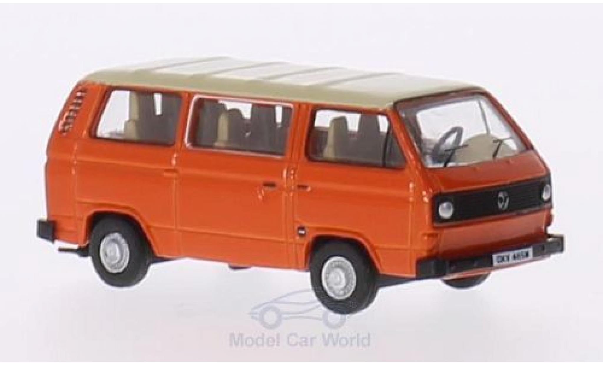 Volkswagen T2 B 1/76 Oxford 5 Bus oranje/beige modelauto