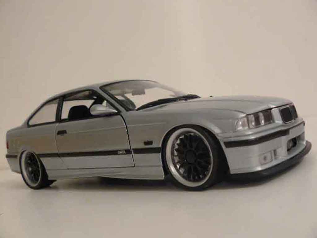 Bmw M3 coupe E36 grijs jantes bbs 1/18 Ut Models