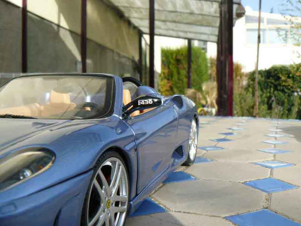 Ferrari F430 spider blauw metallized 1/18 Hot Wheels