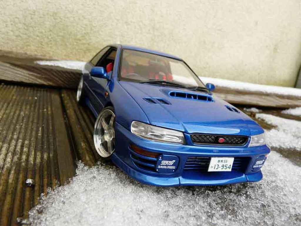Subaru Impreza WRX Type R 1/18 Autoart WRX Type R gt turbo sti blauw modelauto