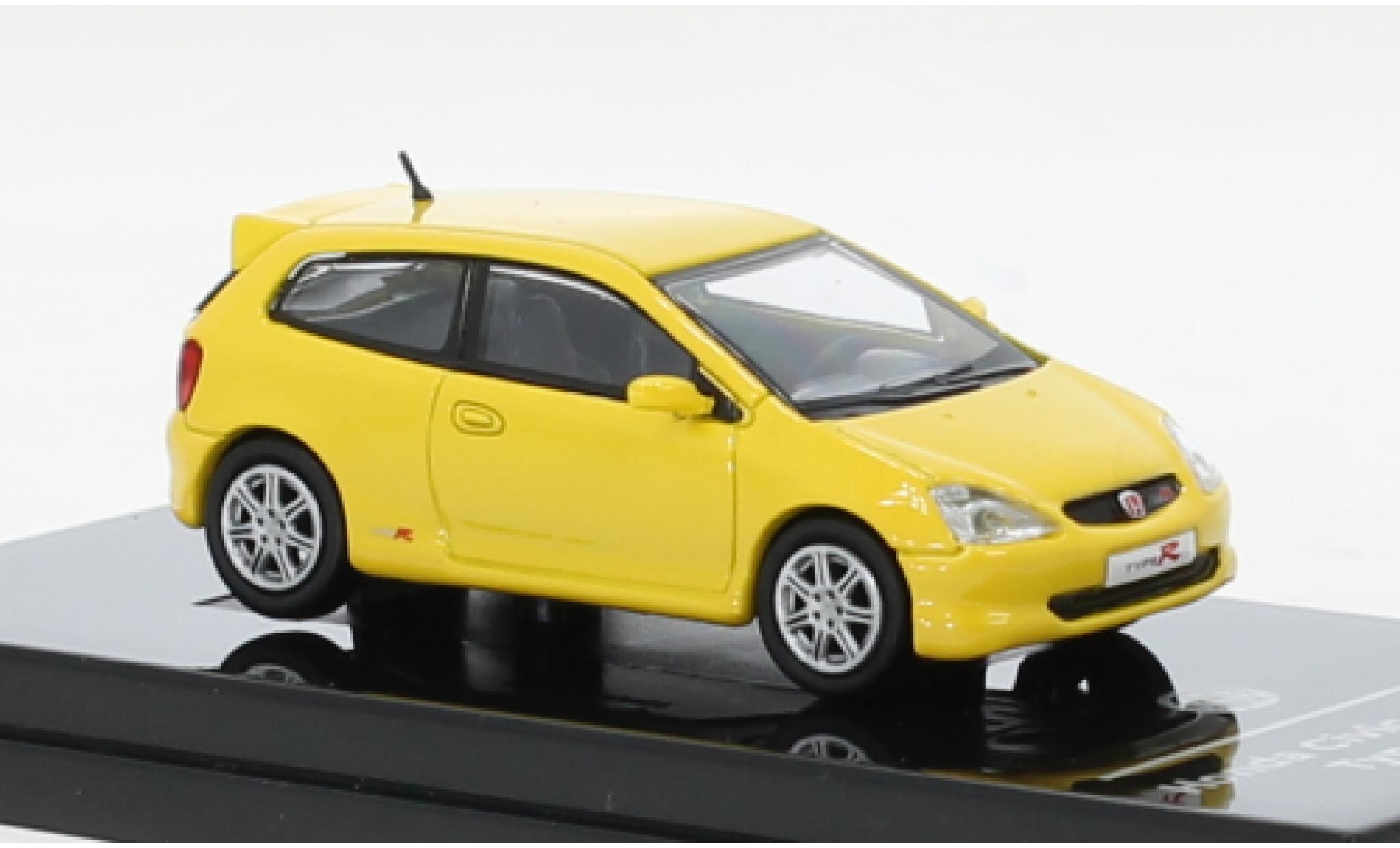 Honda Civic 1/64 Para64 Type R (EP3) geel 2001 modelauto
