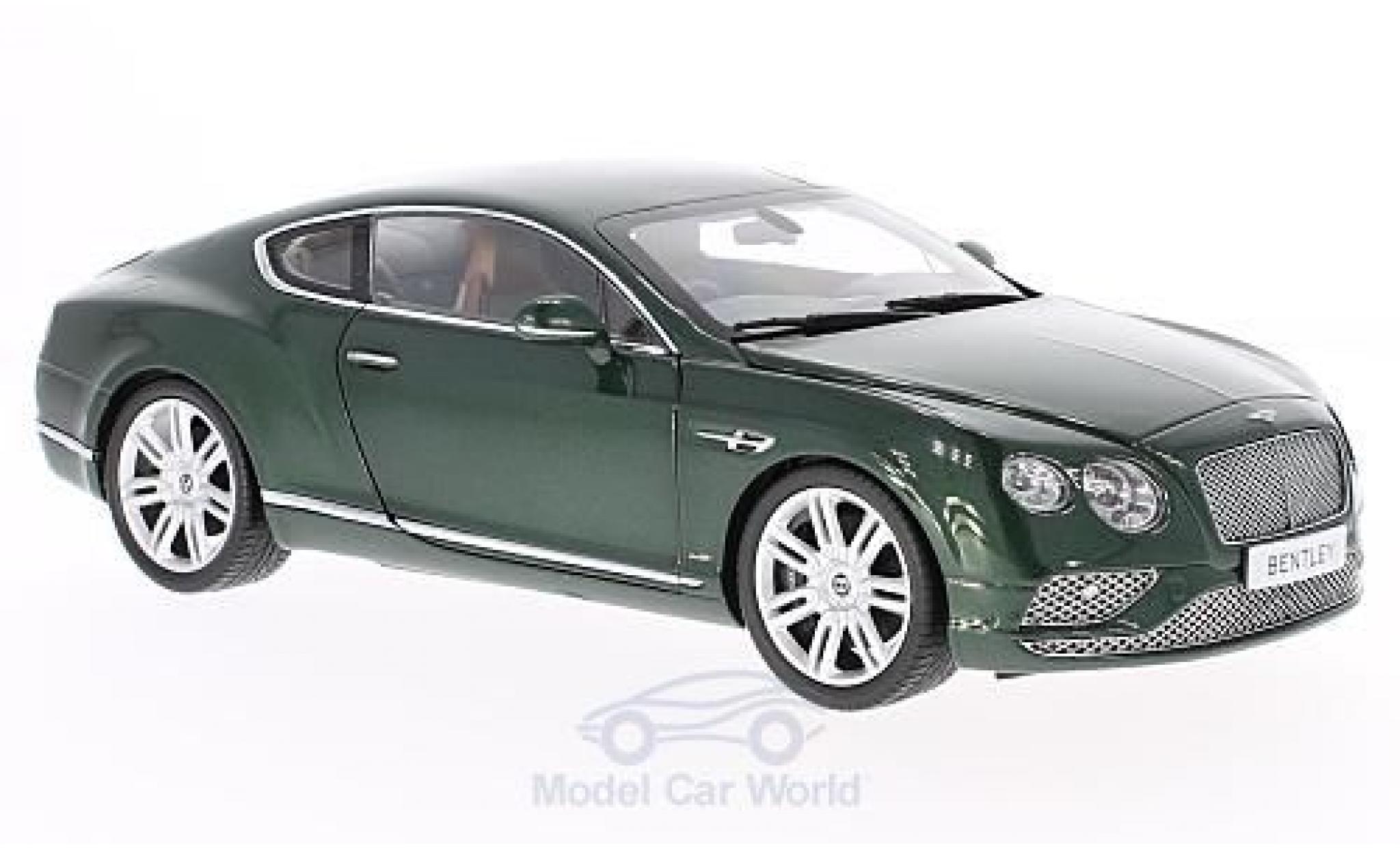 Bentley Continental T 1/18 Paragon GT groen RHD 2016 modelauto