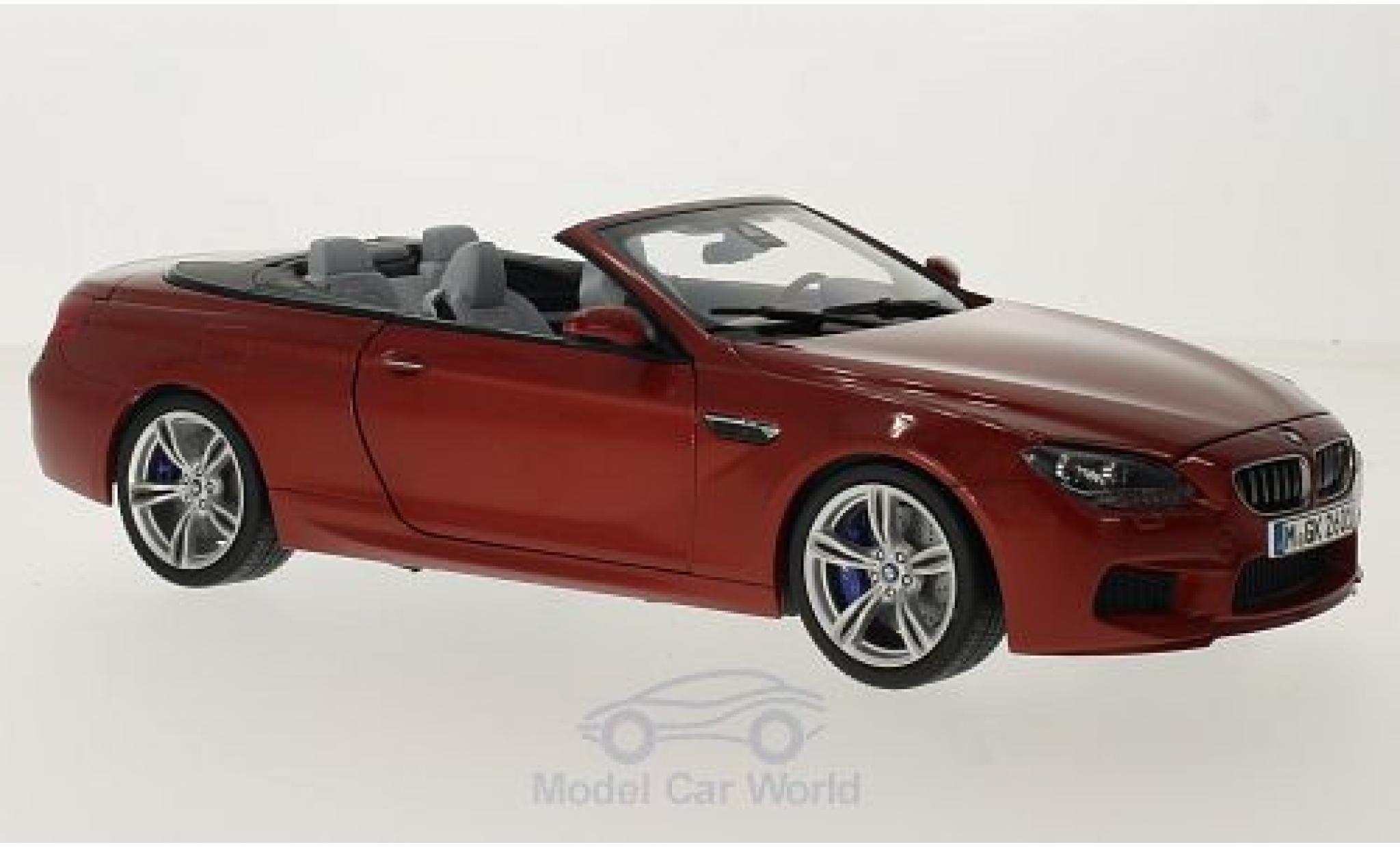 Bmw M6 F12 1/18 Paragon Cabriolet (F12) metallic oranje modelauto