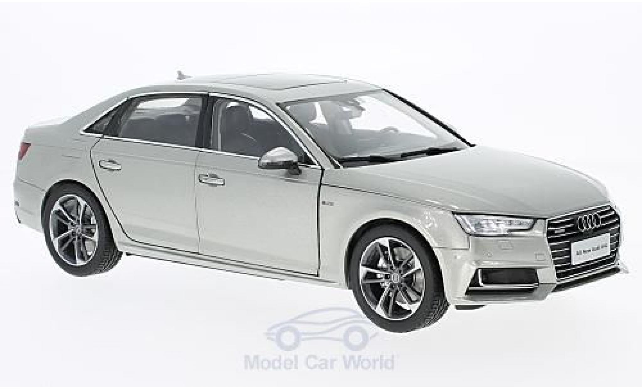 Audi A4 1/18 Paudi L grijs 2017 ohne Vitrine modelauto