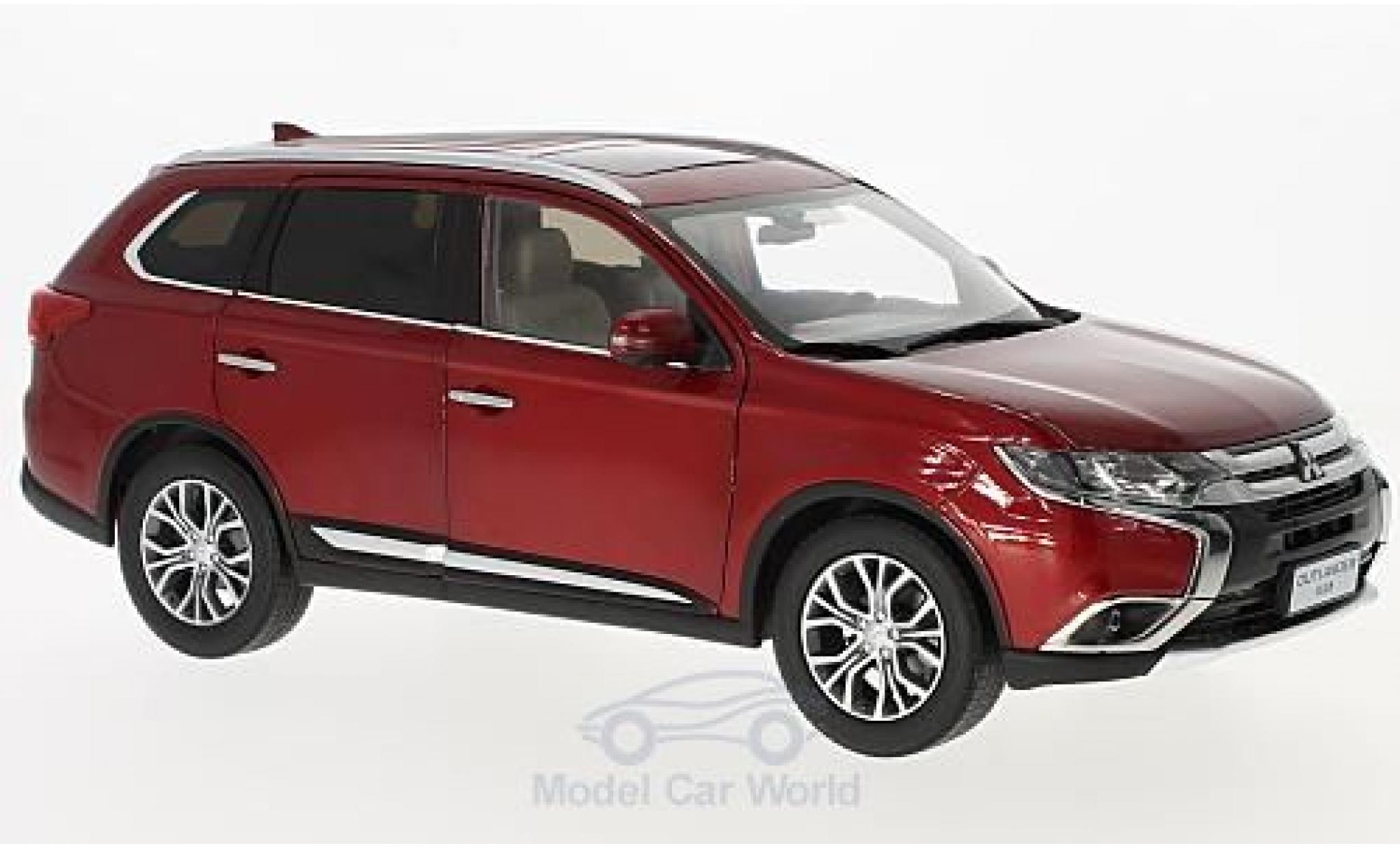 Mitsubishi Outlander 1/18 Paudi metallic rood 2016 modelauto