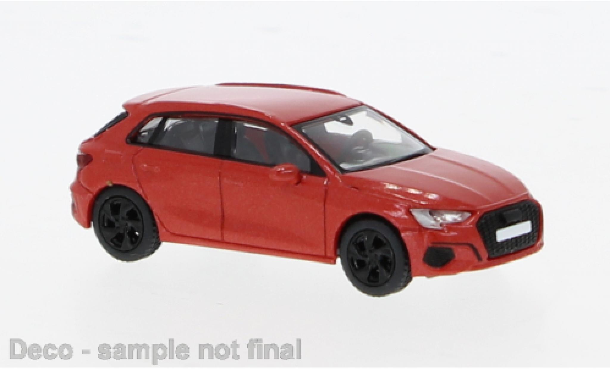 Audi A3 1/87 PCX87 (8Y) rood 2022 1:87 modelauto