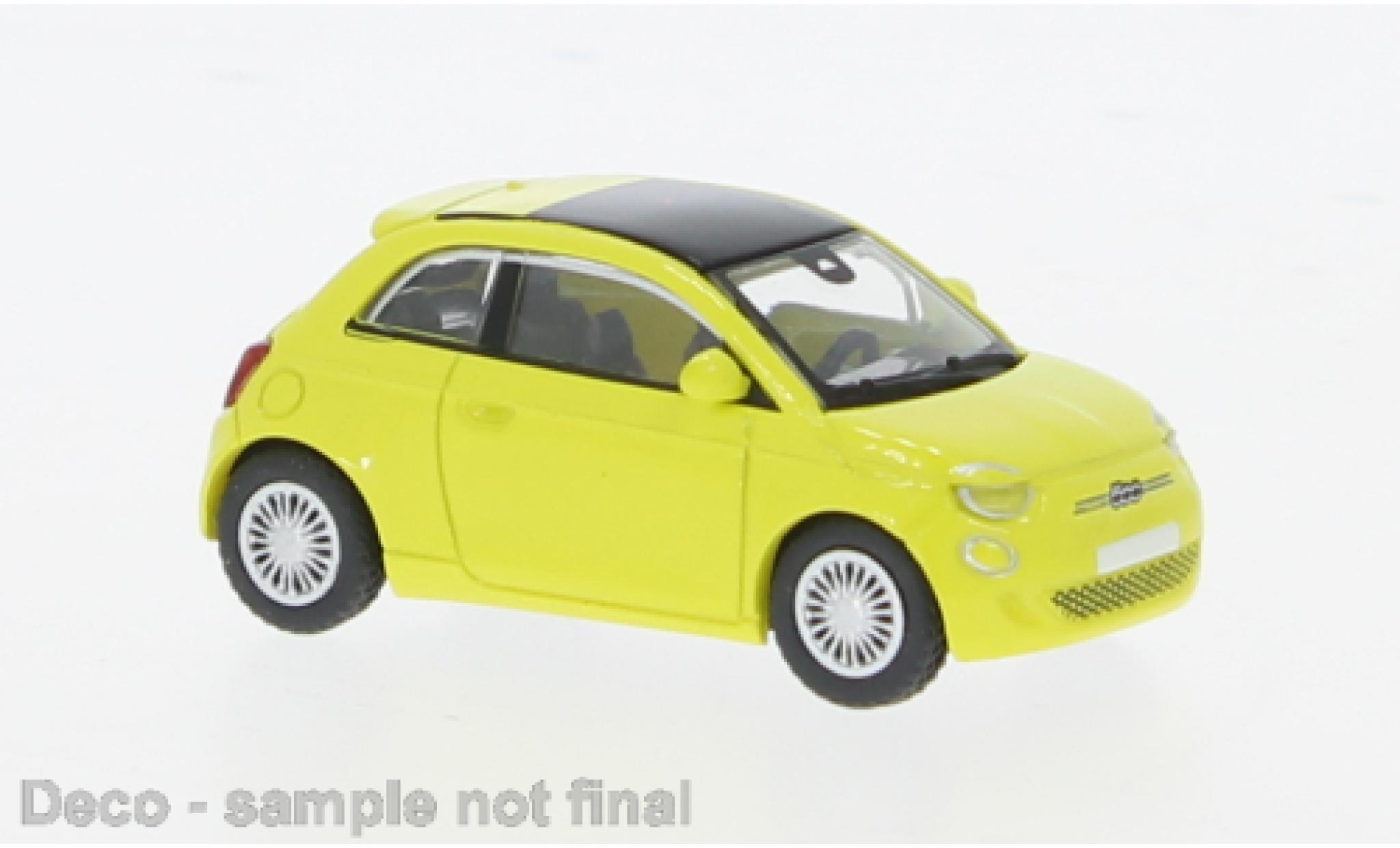 Fiat 500 1/87 PCX87 e geel 2022 1:87 modelauto