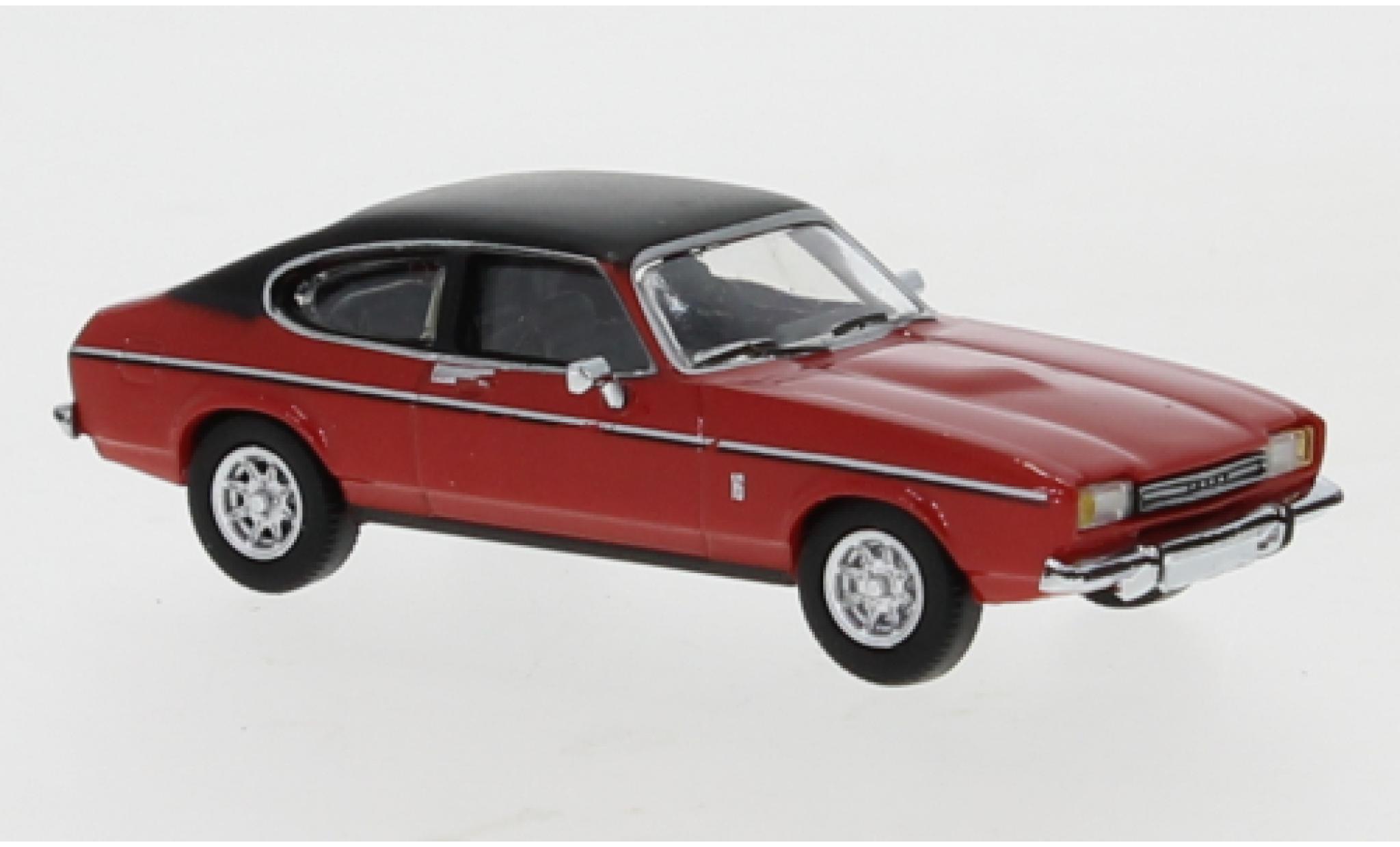 Ford Capri 1/87 PCX87 MK II rood/matt-zwart 1974 modelauto