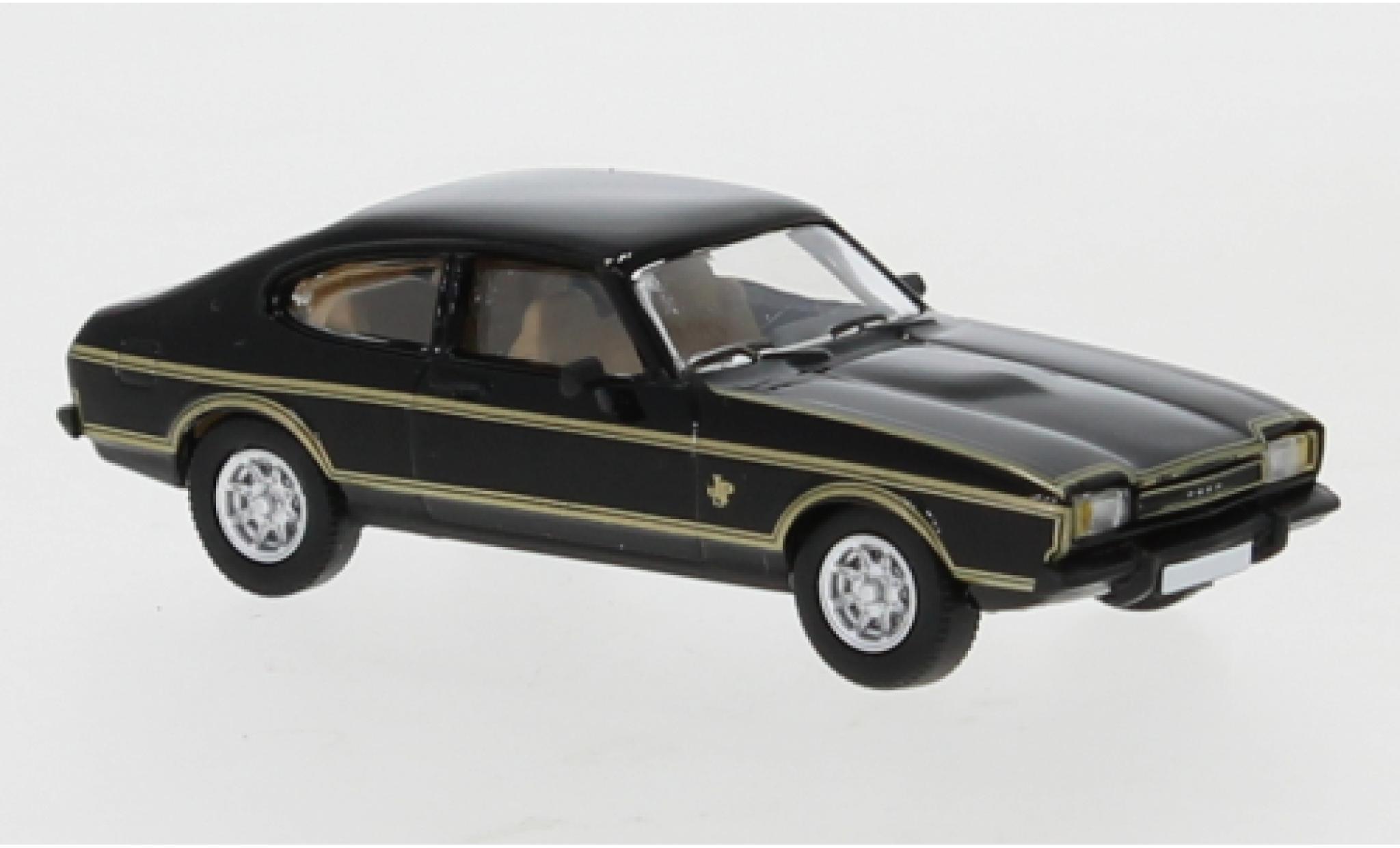 Ford Capri 1/87 PCX87 MK II zwart/Dekor 1974 modelauto