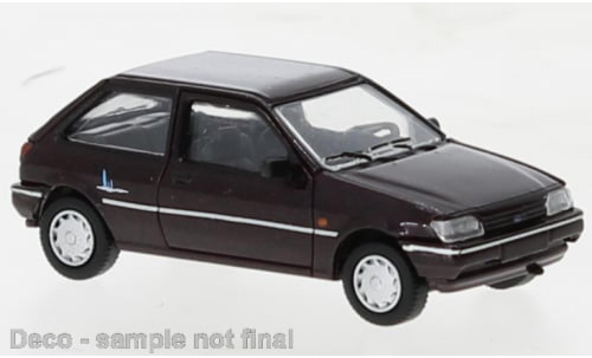 Ford Fiesta 1/87 PCX87 MK III Chianti metallic paars 1993 1:87 modelauto