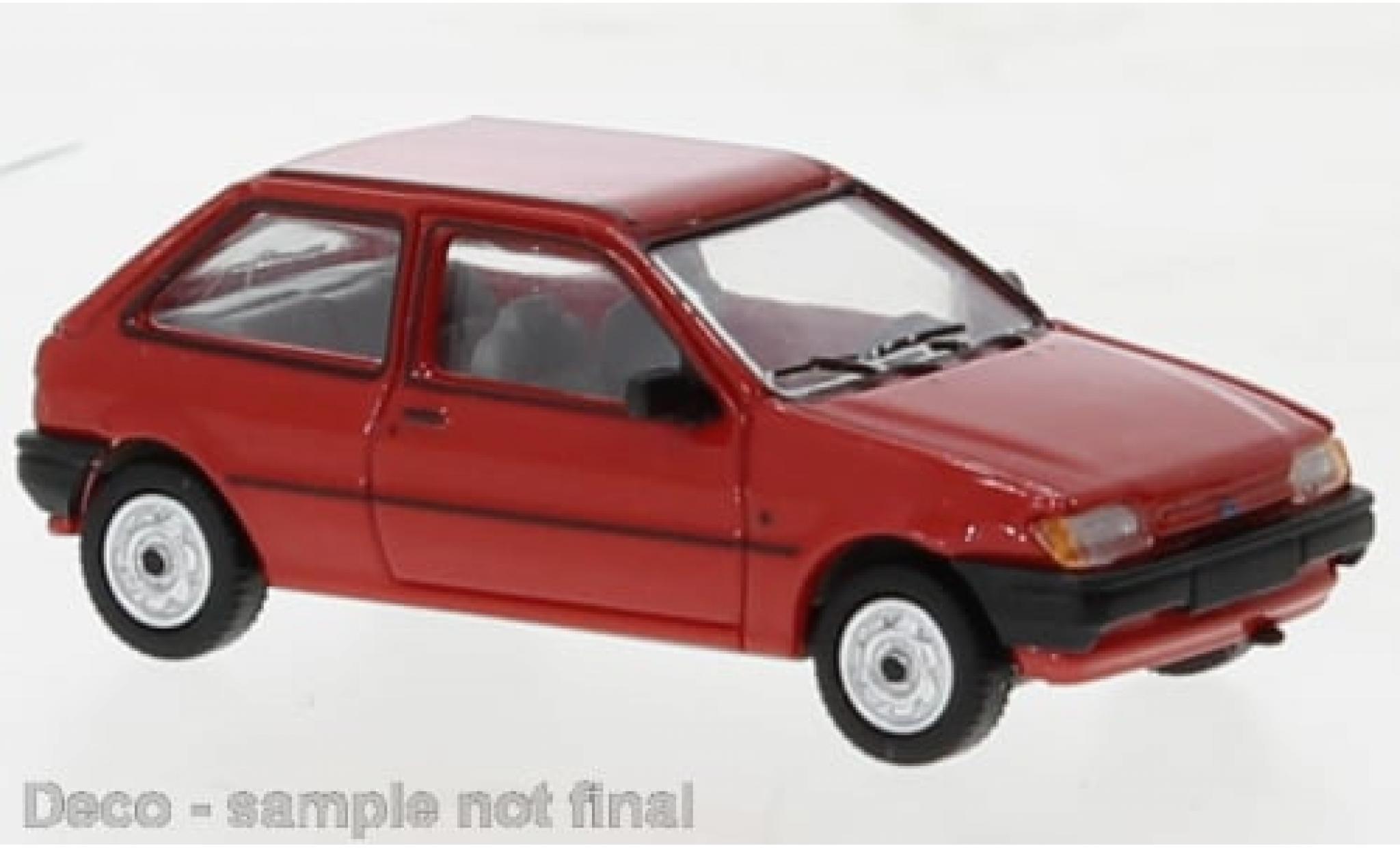 Ford Fiesta 1/87 PCX87 MK III rood 1989 1:87 modelauto