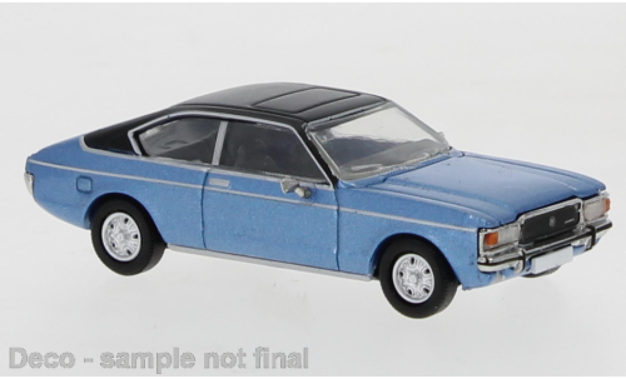 Ford Granada 1/87 PCX87 MK I Coupe metallic blauw/matt-zwart 1974 modelauto