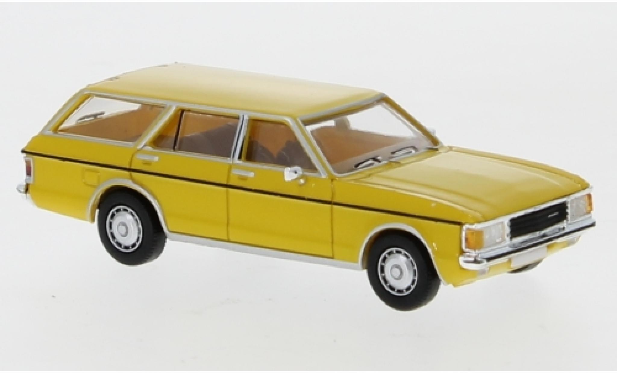 Ford Granada 1/87 PCX87 MK I Turnier geel 1974 modelauto