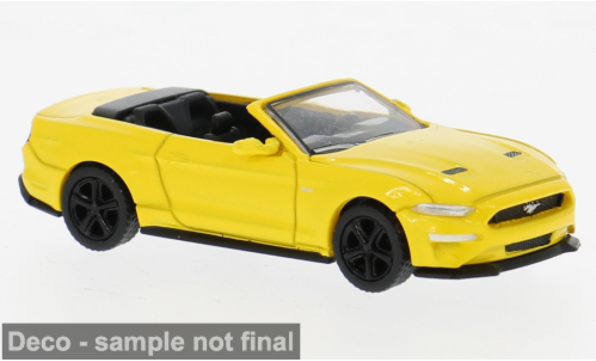 Ford Mustang 1/87 PCX87 VI Cabriolet geel 2020 1:87 modelauto