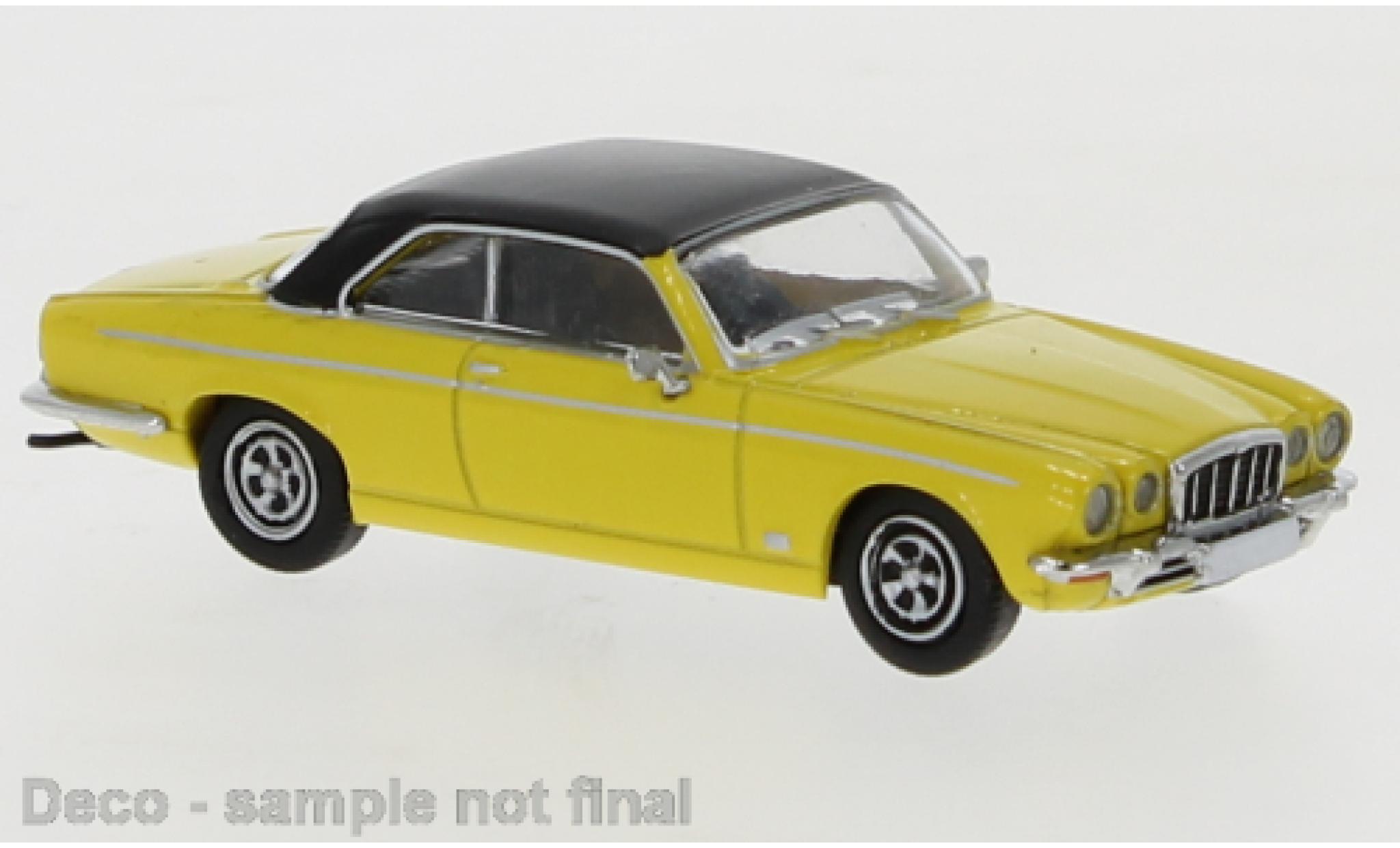 Jaguar XJ 1/87 PCX87 -C geel/matt-zwart 1973 modelauto