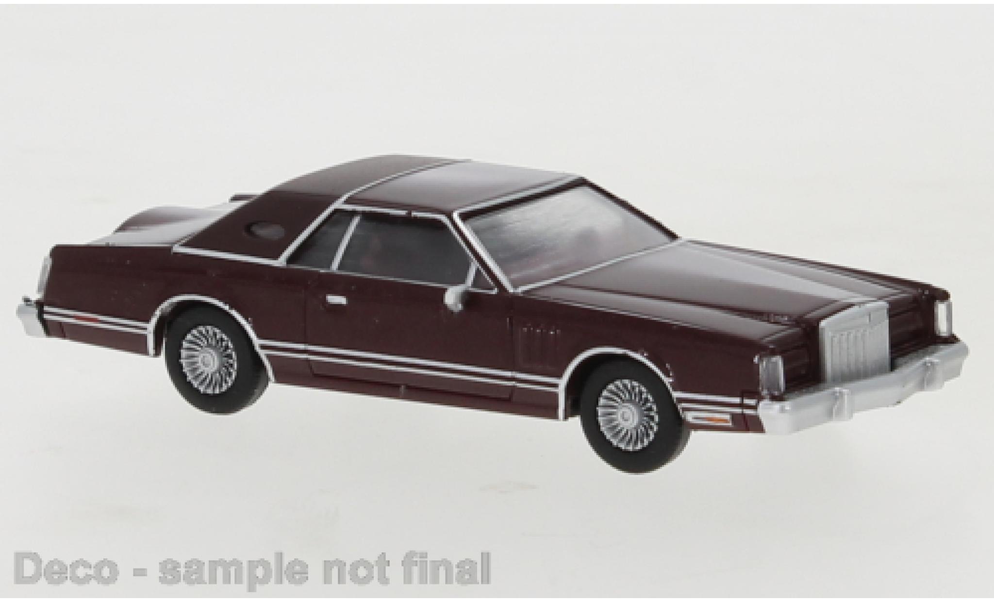 Lincoln Continental 1/87 PCX87 Mark V metallic rood 1977 modelauto