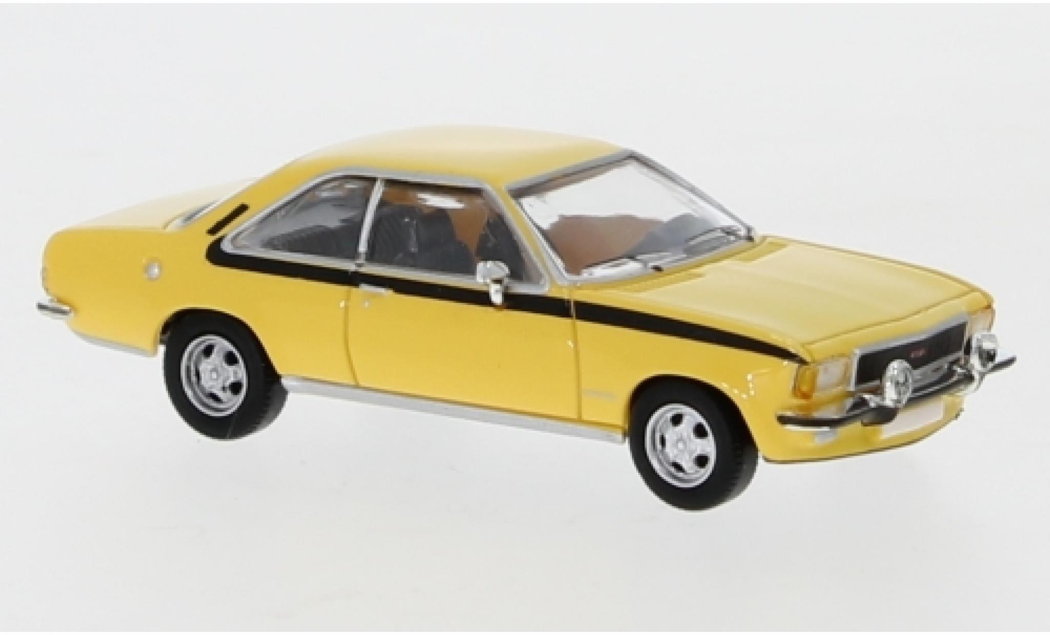 Opel Commodore 1/87 PCX87 B Coupe geel 1972 modelauto