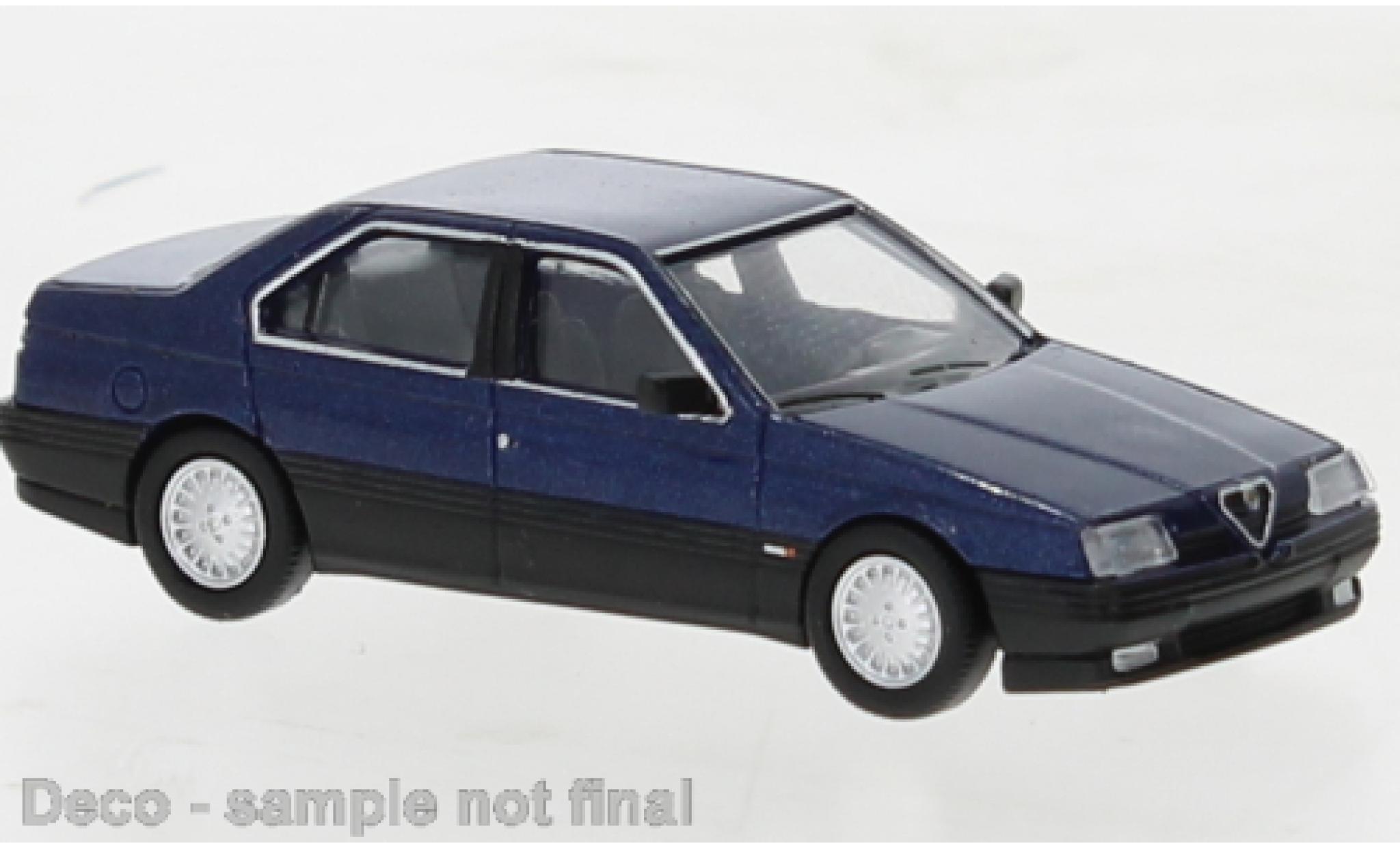 Alfa Romeo 164 1/87 PCX87 metallic blauw fonc&eacute; 1987 modelauto