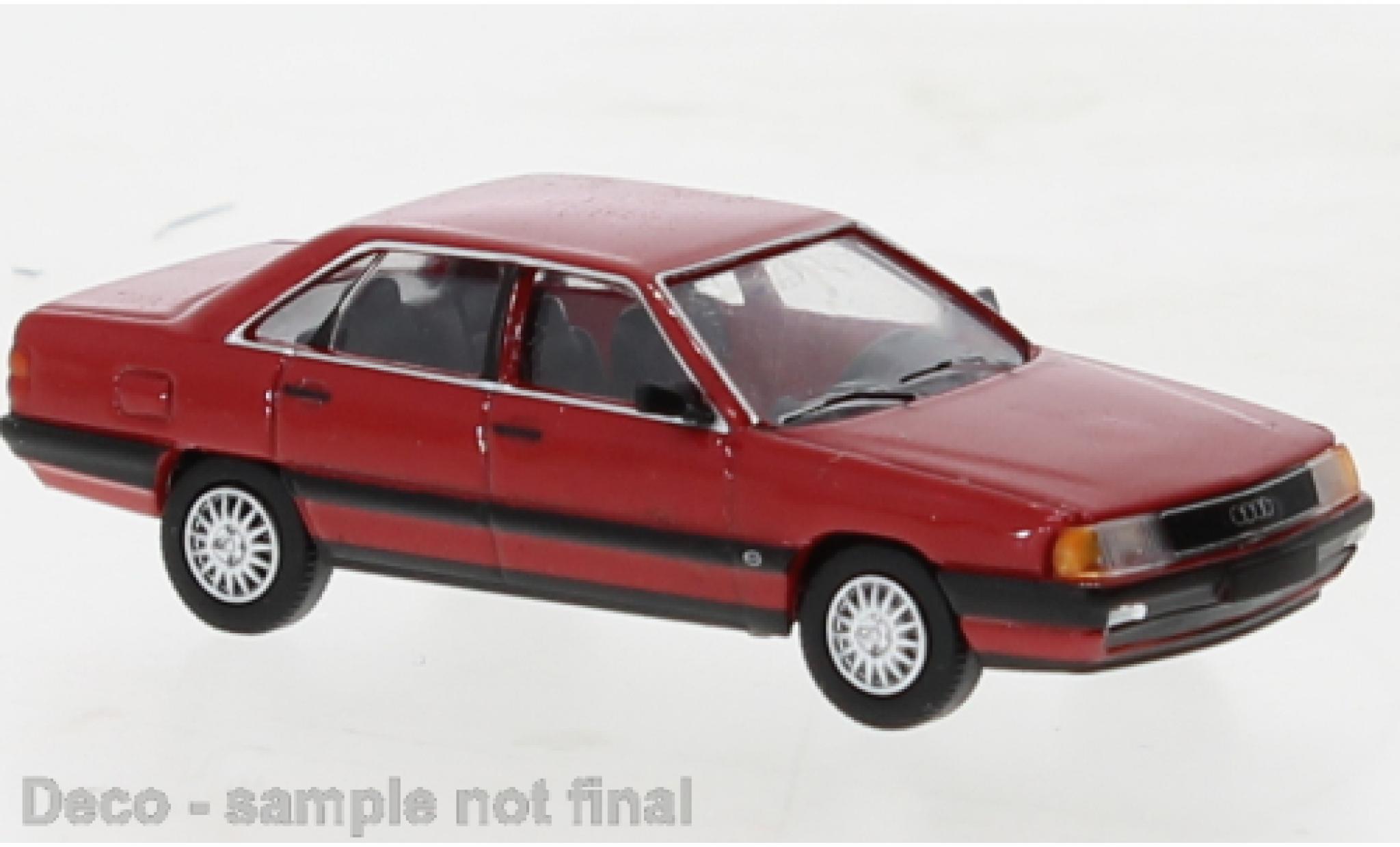Audi 100 1/87 PCX87 (C3) rood 1982 modelauto