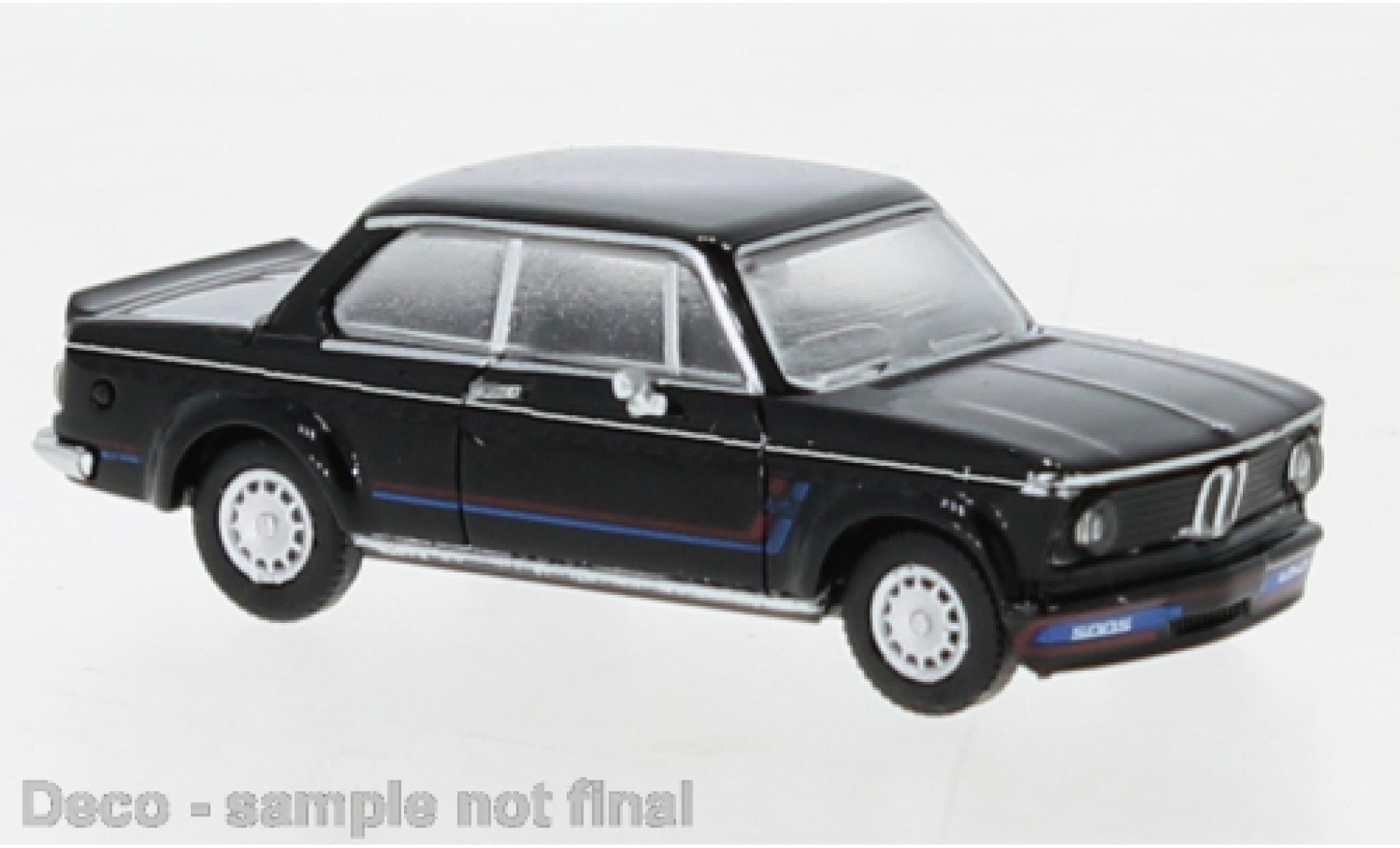 Bmw 2002 1/87 PCX87 turbo zwart/D&eacute;corer 1973 modelauto