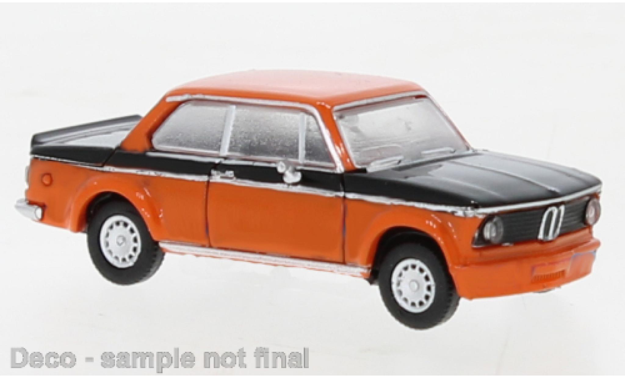 Bmw 2002 1/87 PCX87 turbo oranje/matte-zwart 1973 modelauto