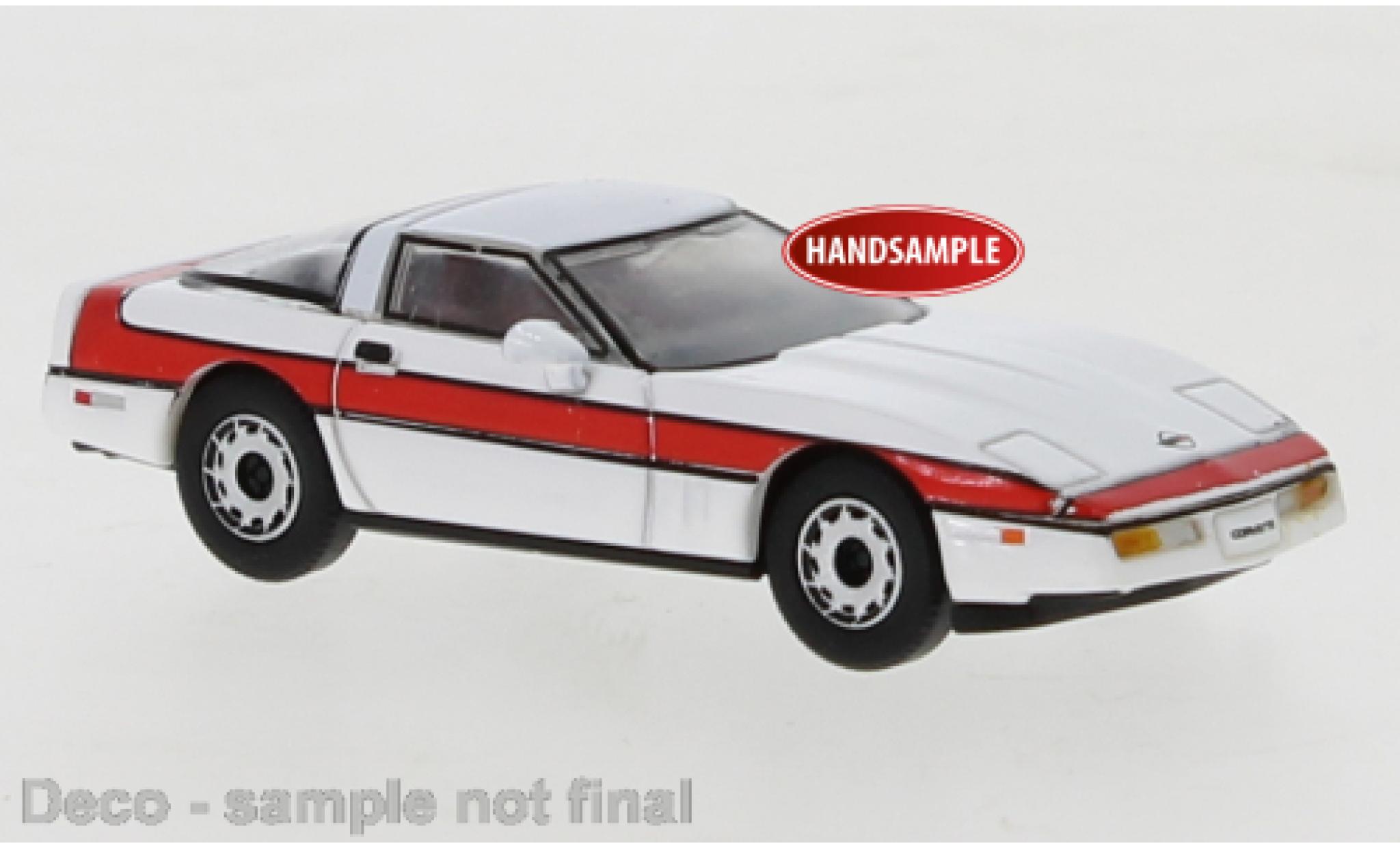 Chevrolet Corvette 1/87 PCX87 C4 wit/rood 1984 modelauto