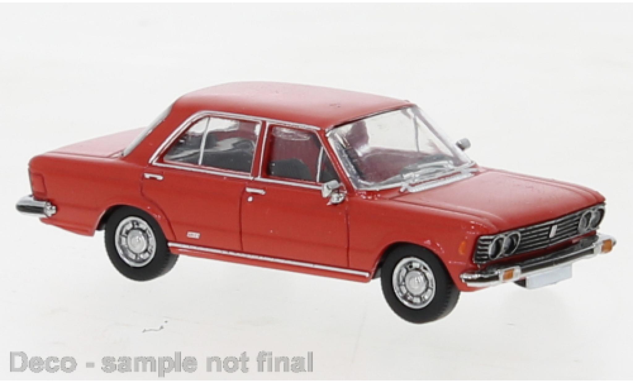 Fiat 130 1/87 PCX87 rood 1969 modelauto
